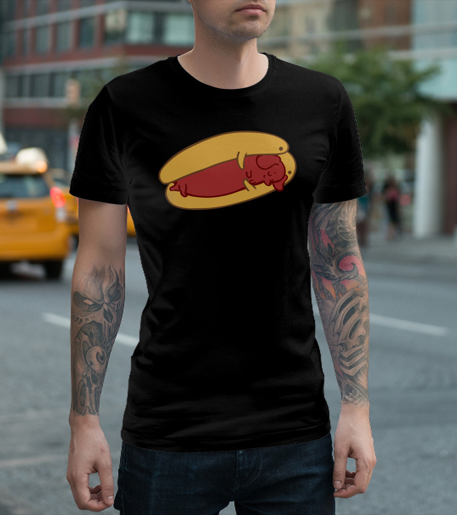 Hot Dog Dachshund Cute Sausage Dog in a Bun T-Shirt