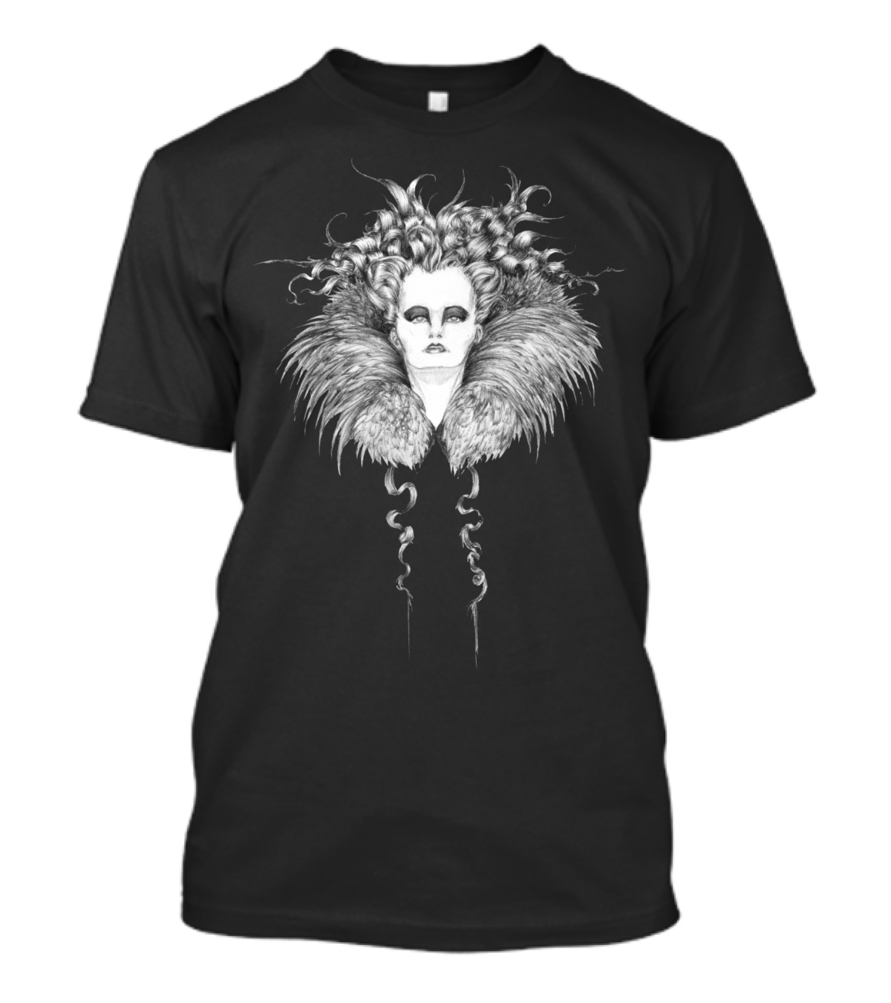Red Queen Fur Collar Fantasy T-Shirt