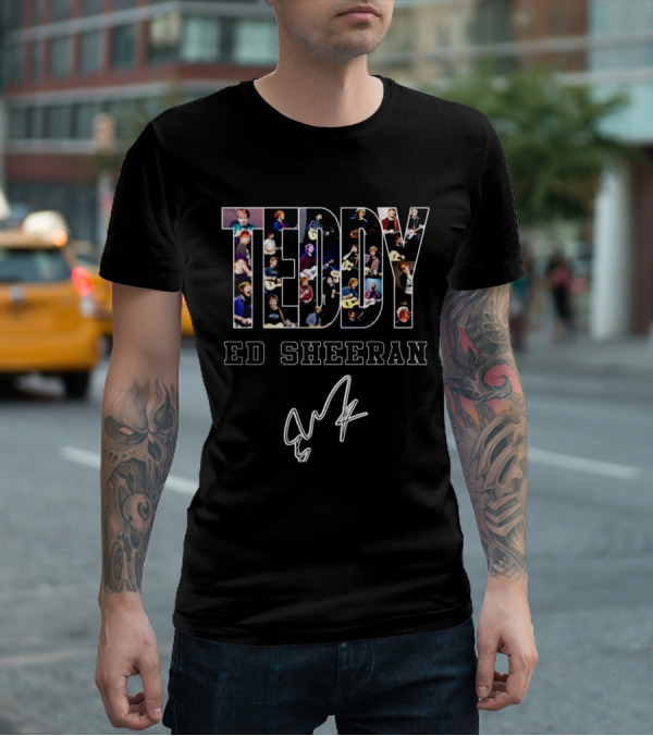 Teddy Ed Sheeran Signature Collage T-Shirt