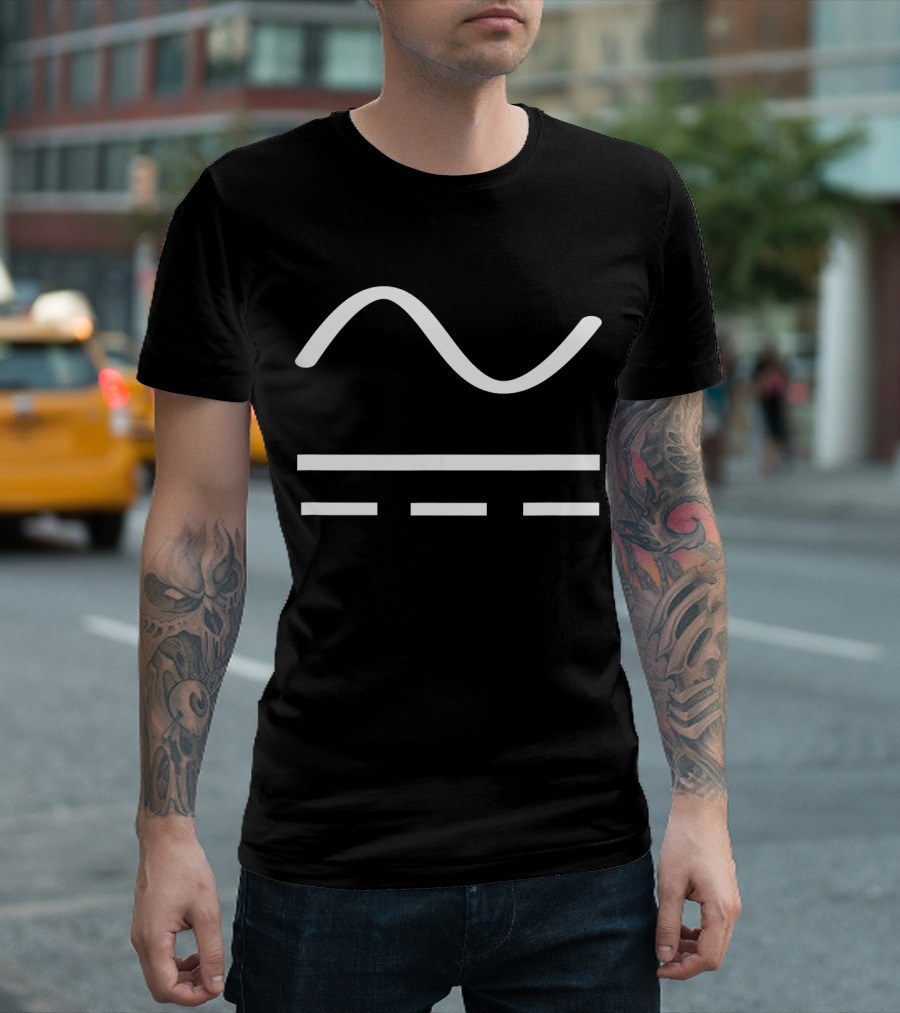 Funny Electrician Electrical AC or DC Symbols Curves Lines T-Shirt