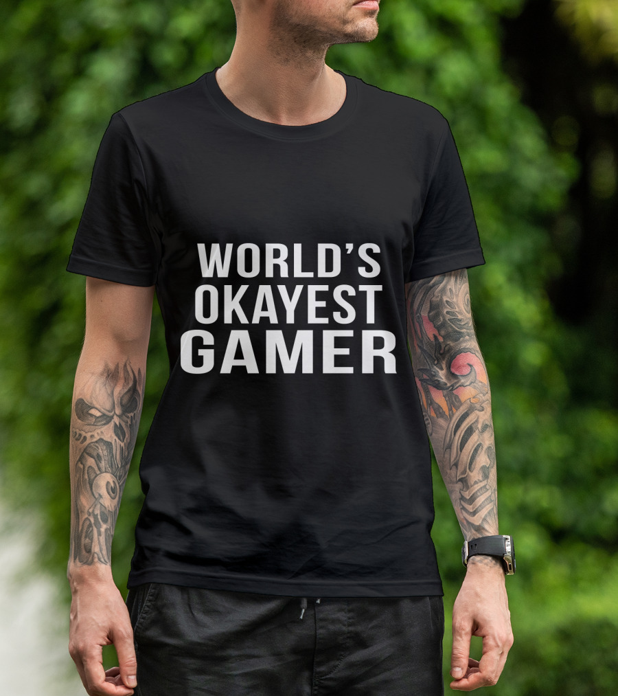 World's Okayest Gamer Funny Gaming T-Shirt