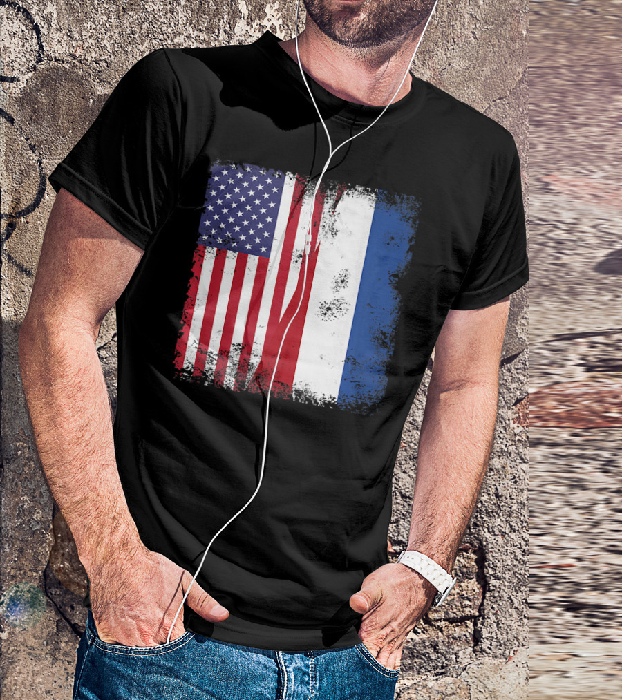 Half Dutch Flag American Canadian Vintage The Nether T-Shirt