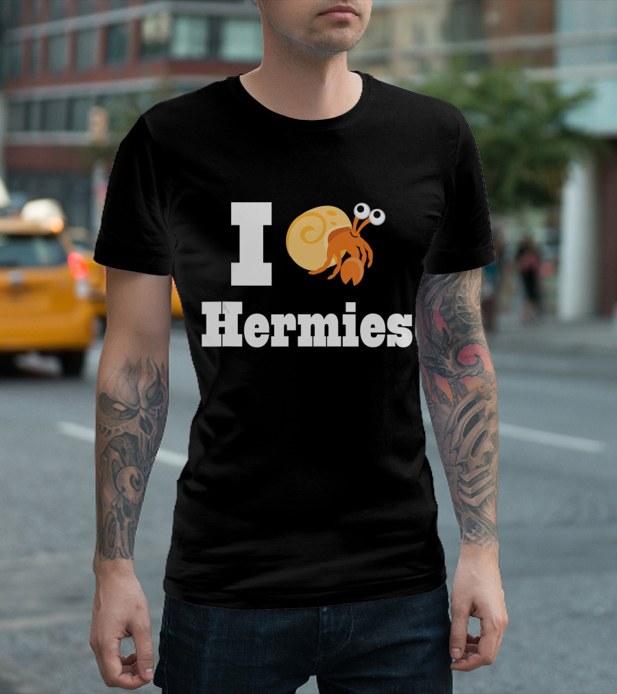 I Love Hermies Hermit Crab Pet T-Shirt