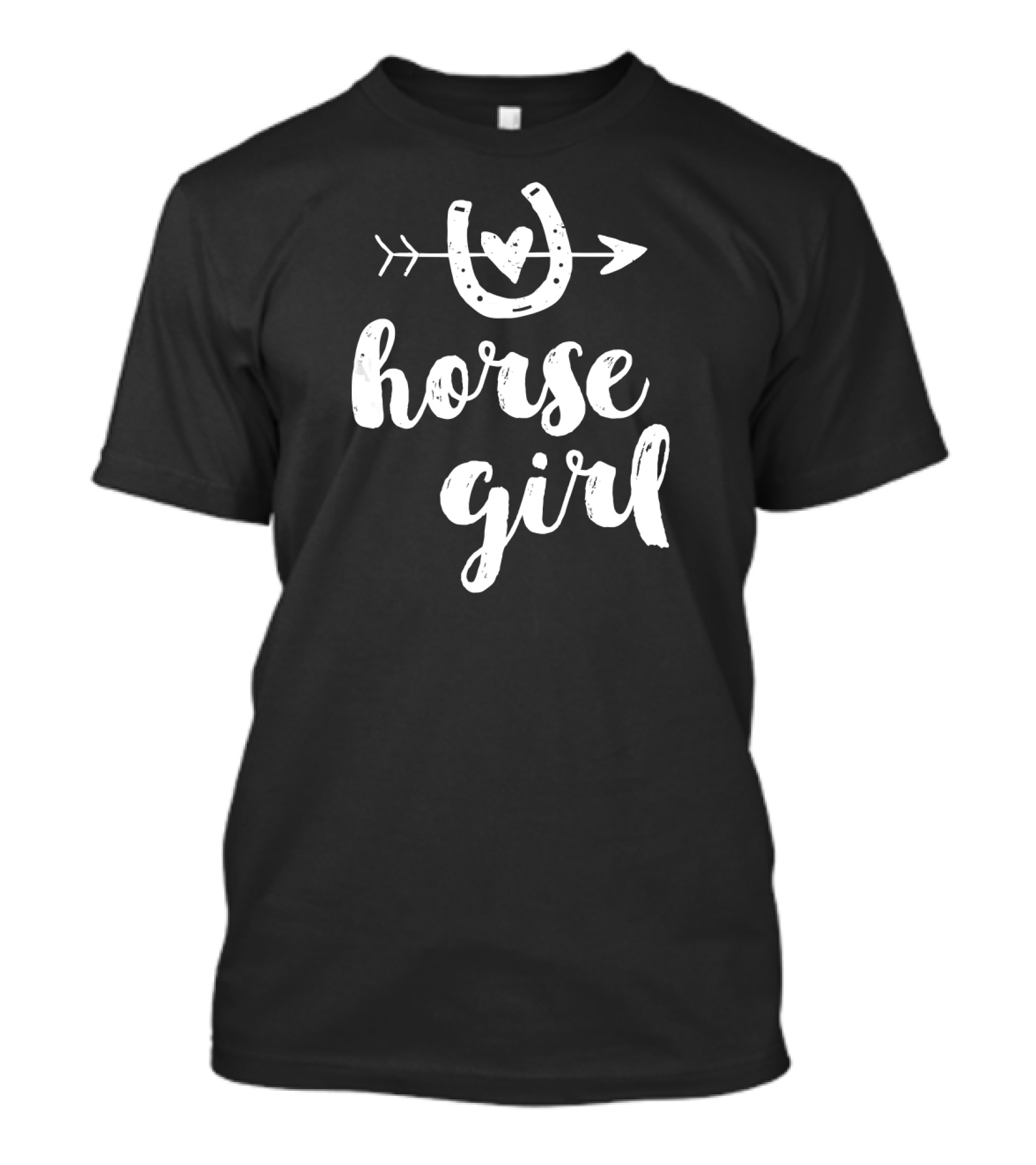 Horse Girl Heart Horseshoe Arrow T-Shirt