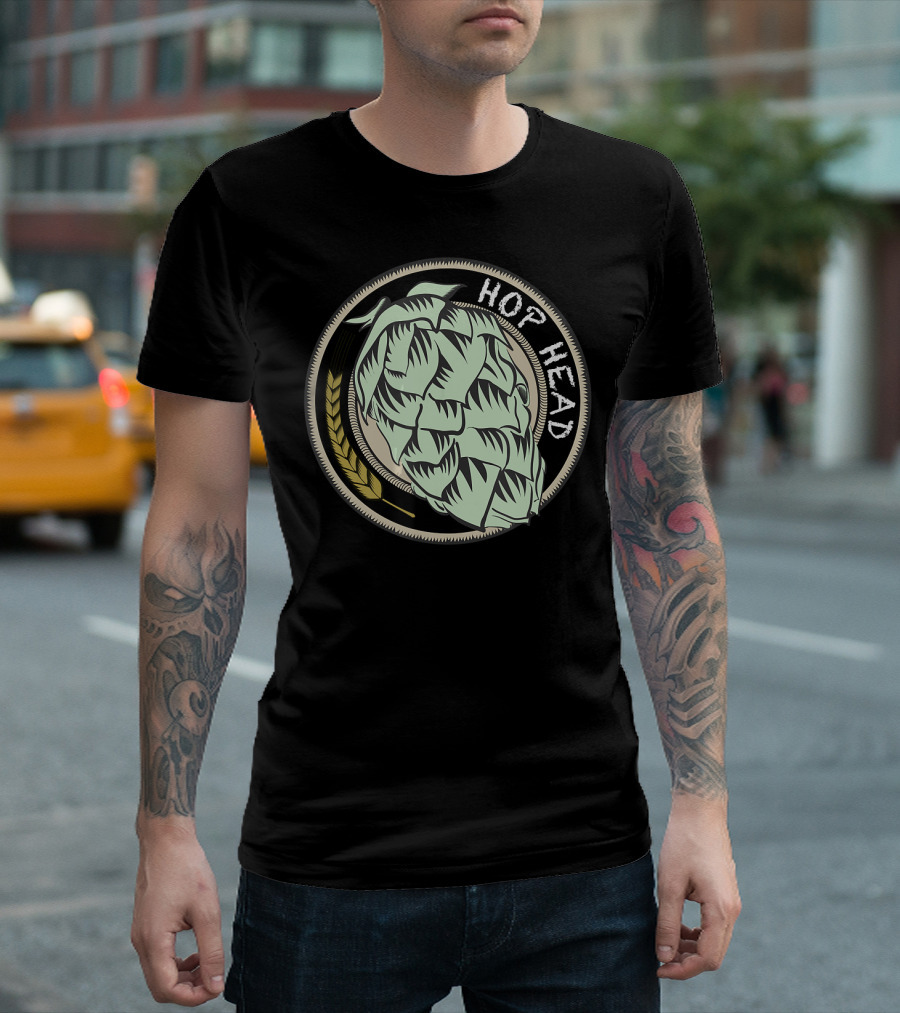 IPA Craft Beer Hop Head Novelty Snob T-Shirt