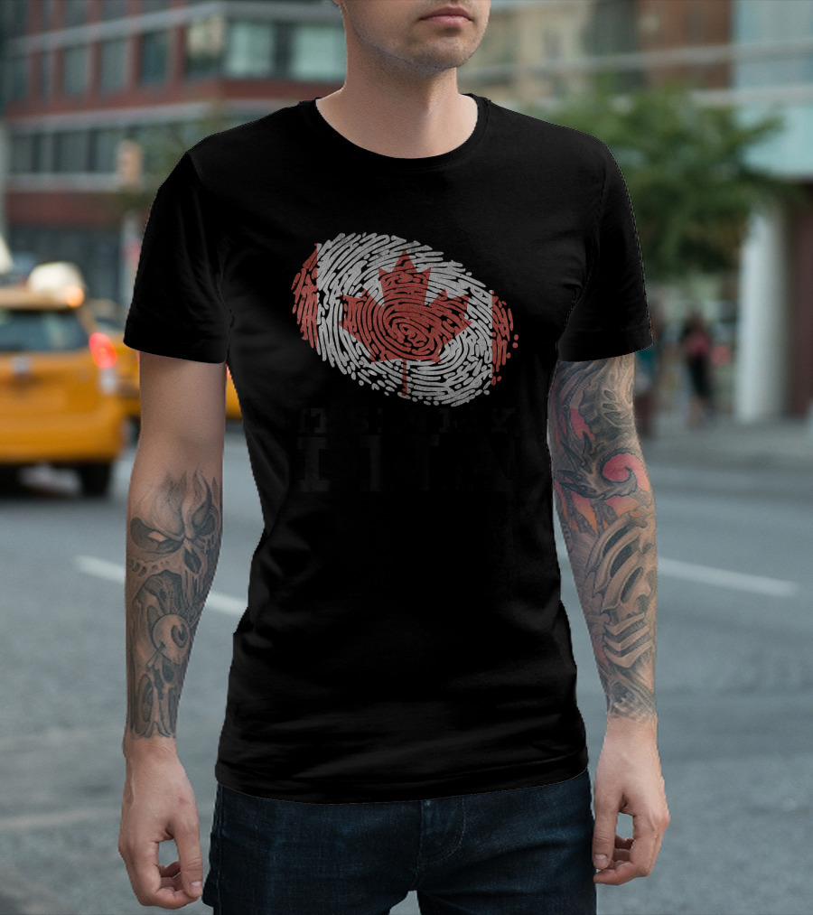 It's In My DNA Canada Fingerprint Maple Leaf T-Shirt