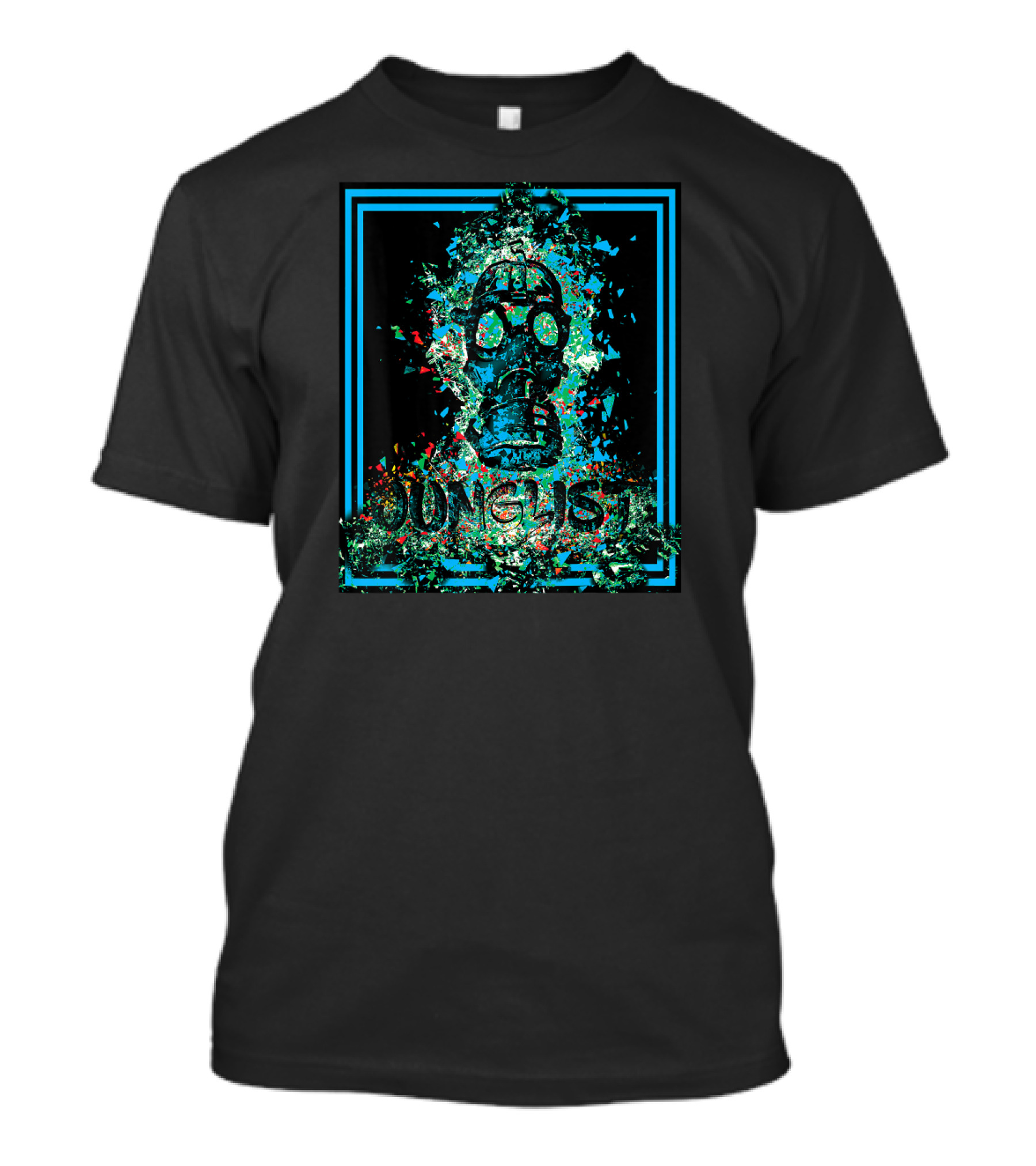 Junglist Drum N Bass DNB EDM Gas Mask T-Shirt