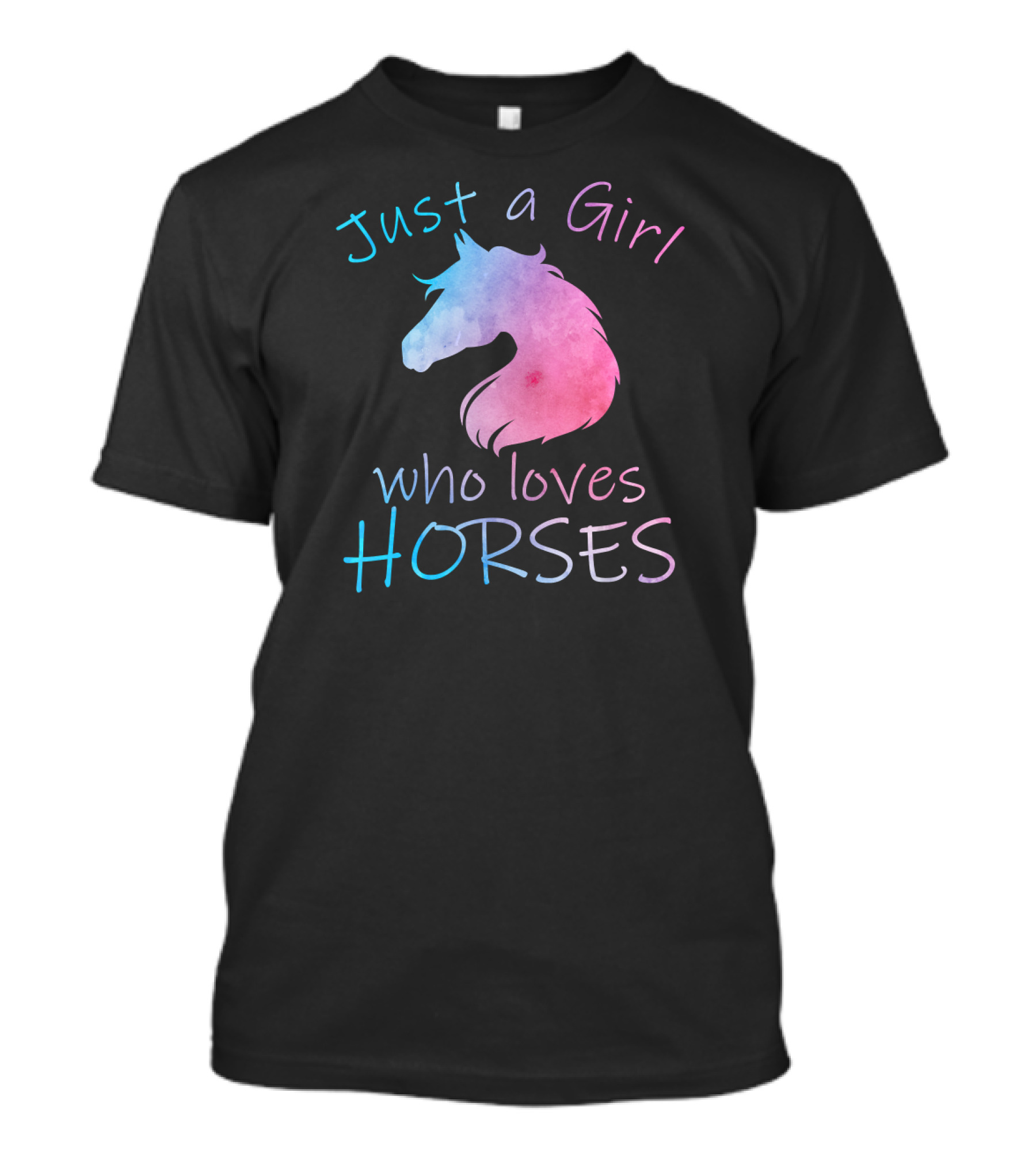 Just A Girl Who Loves Horses Horseback Eque T-Shirt