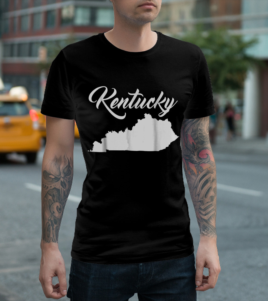 Kentucky State Silhouette Map T-Shirt