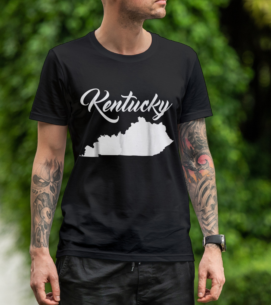 Kentucky State Silhouette Map T-Shirt