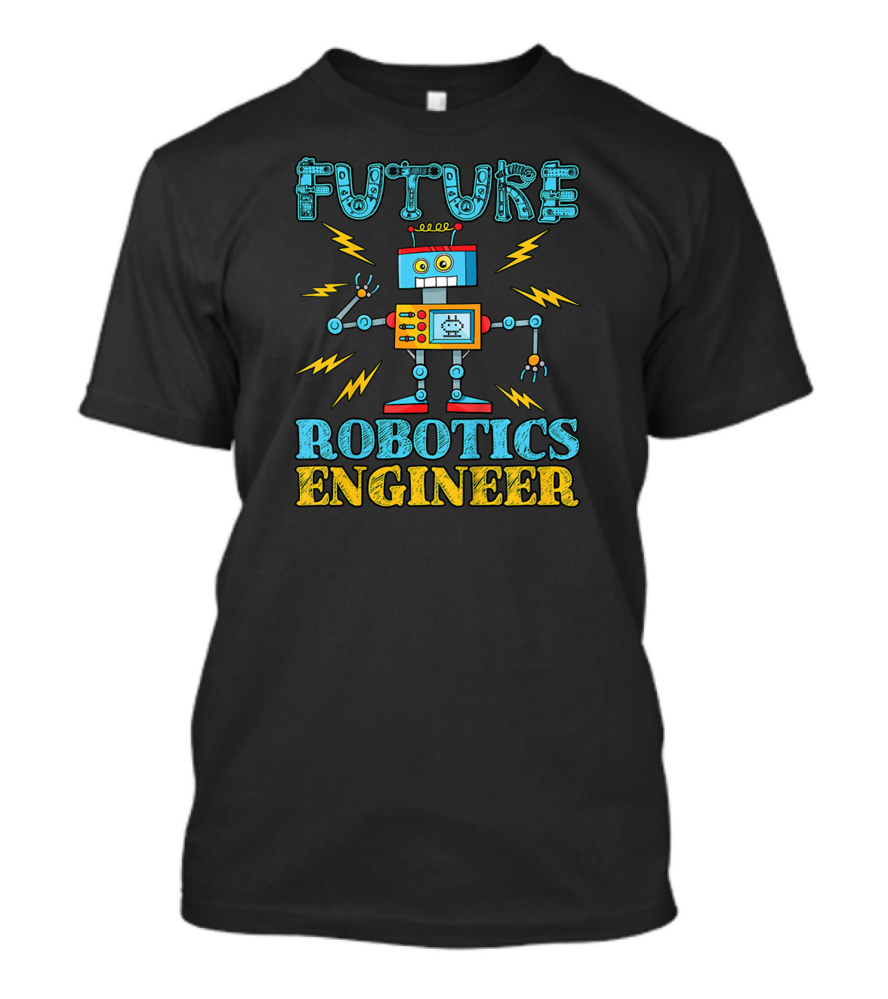 Future Robotics Engineer Kids Vibrant Robot T-Shirt