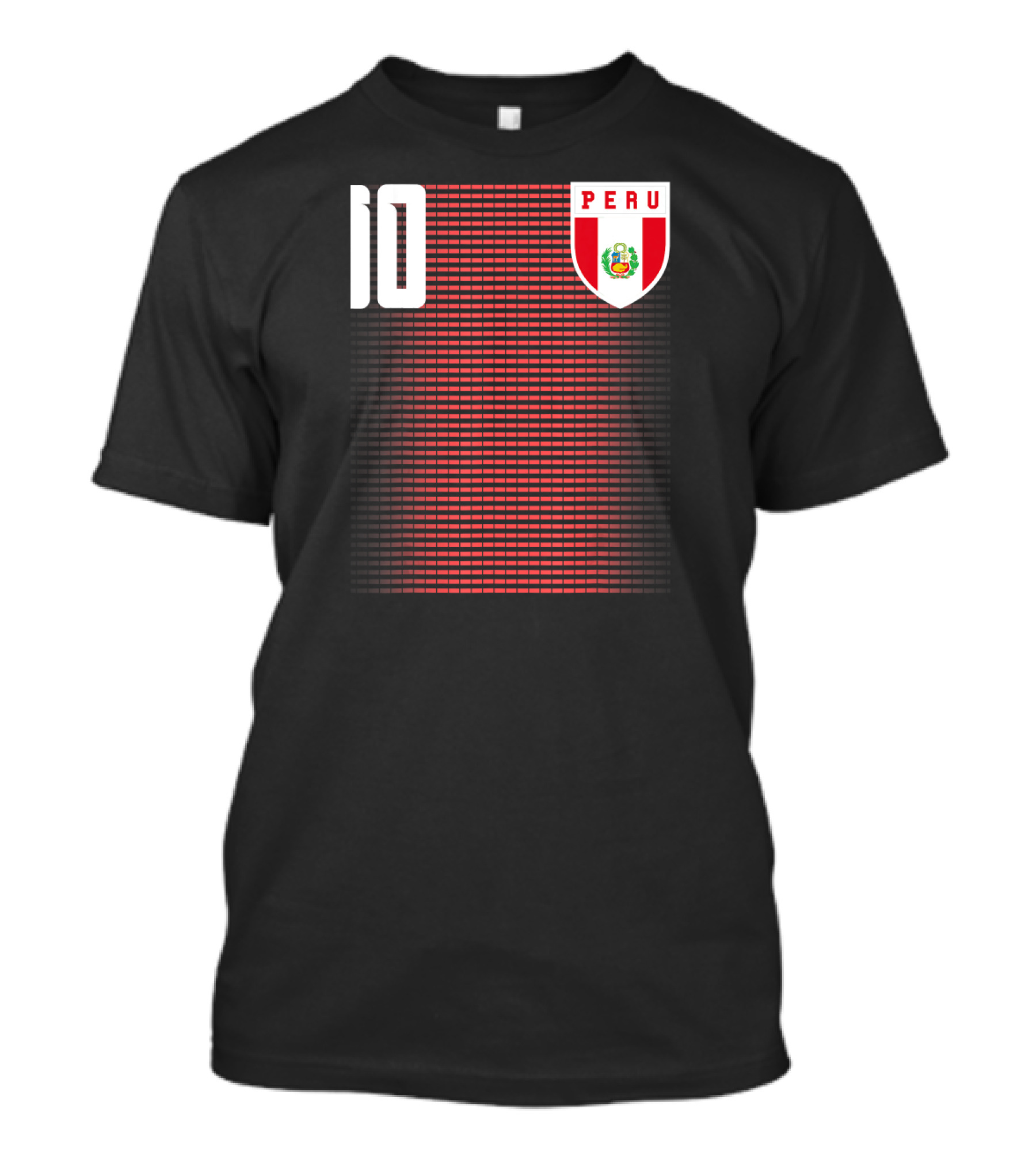 Peru Peruano Football Futbol Soccer 10 Crest T-Shirt