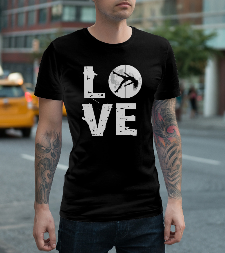 LOVE Pole Dance Clothes Pole Dance Moon T-Shirt