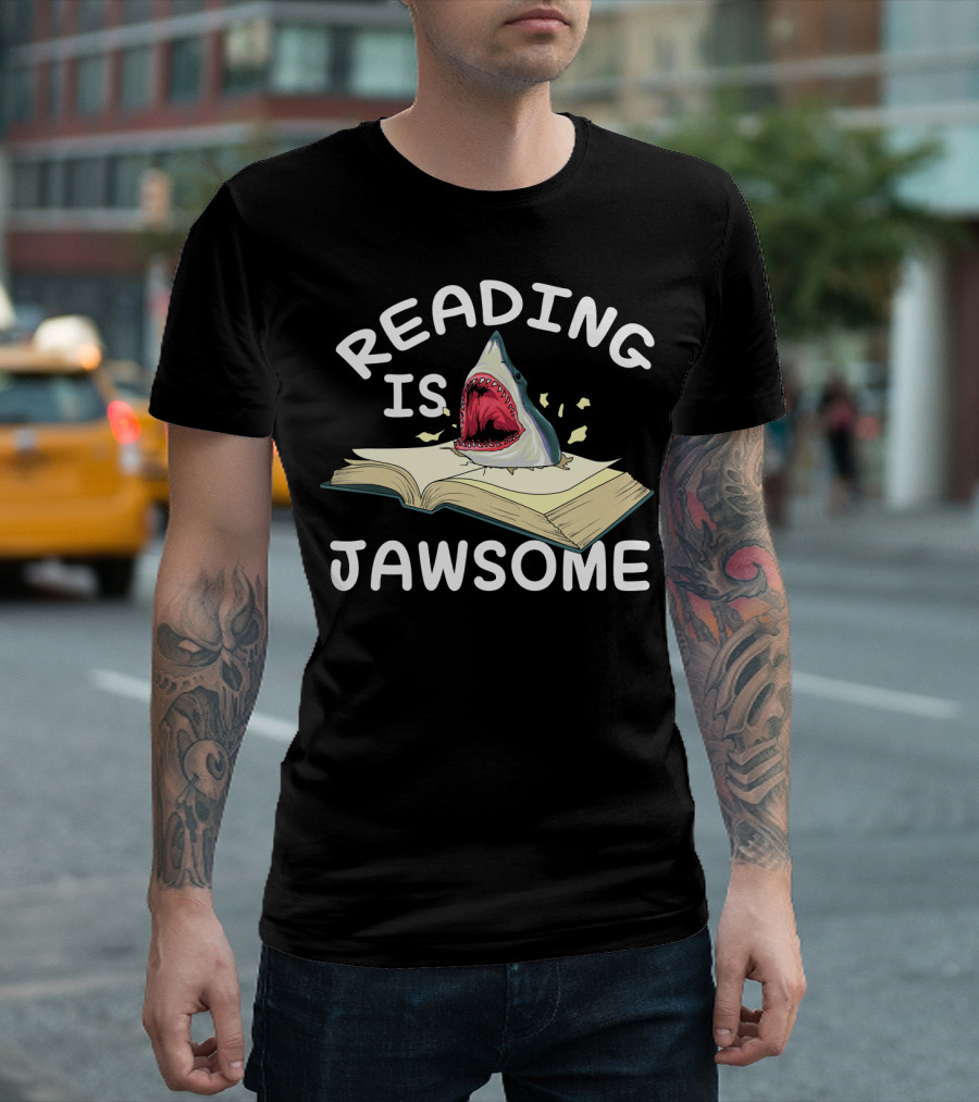 Reading Is Jawsome Shark Book Adventure T-Shirt