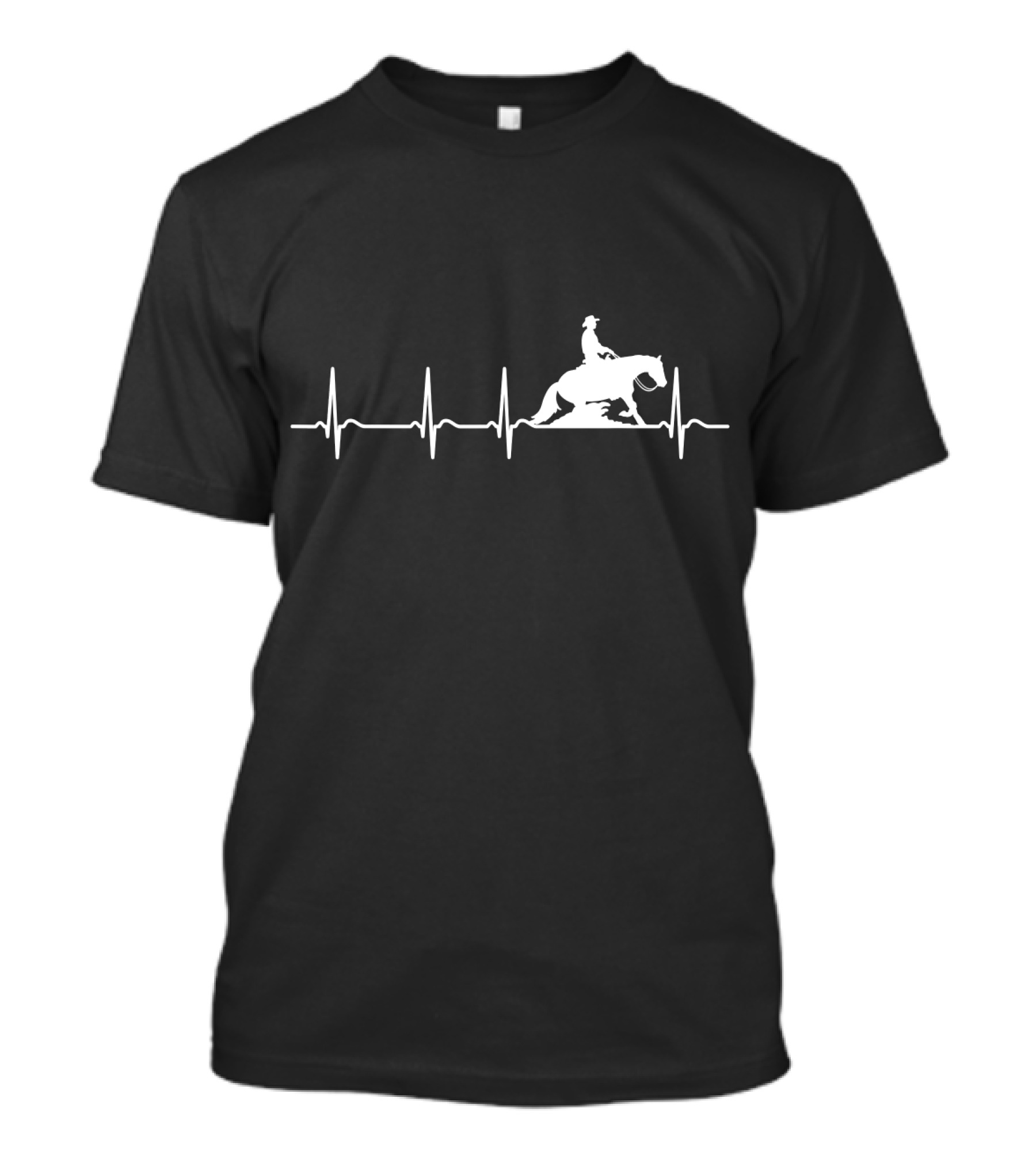 Reining Horse Heartbeat Funny Equestrians Cowboy T-Shirt