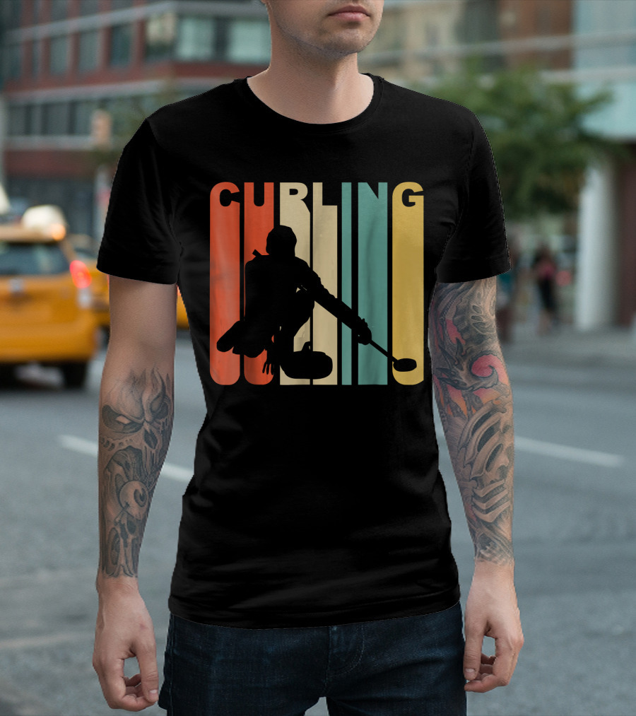 Retro 1970's Style Curling Winter T-Shirt