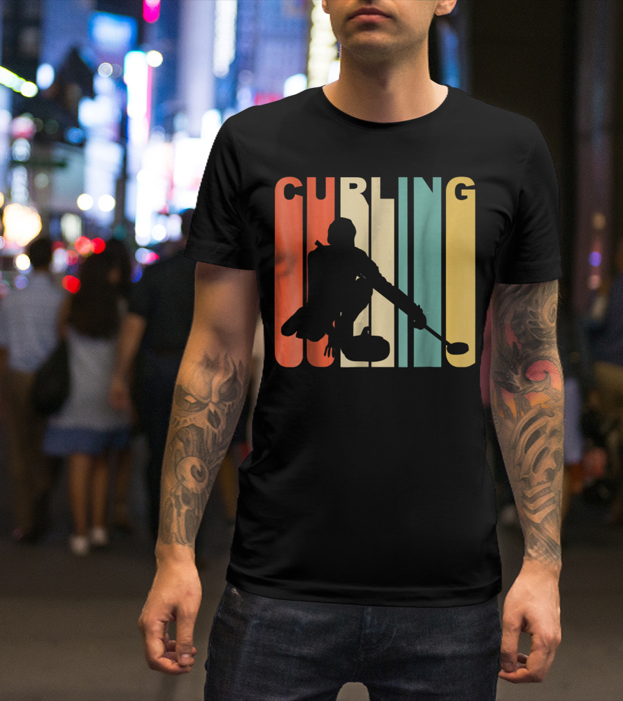 Retro 1970's Style Curling Winter T-Shirt