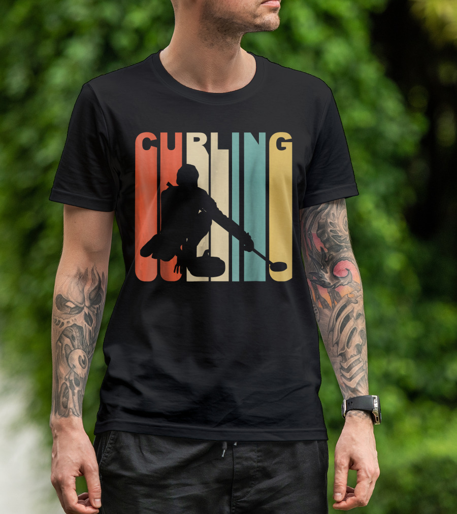 Retro 1970's Style Curling Winter T-Shirt