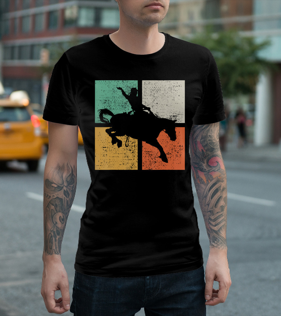 Rodeo Retro Vintage Horse Rider Eques T-Shirt