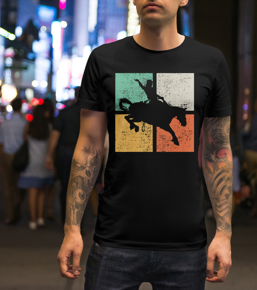 Rodeo Retro Vintage Horse Rider Eques T-Shirt