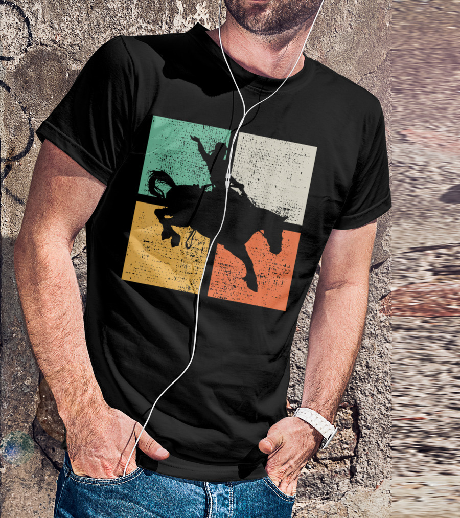 Rodeo Retro Vintage Horse Rider Eques T-Shirt
