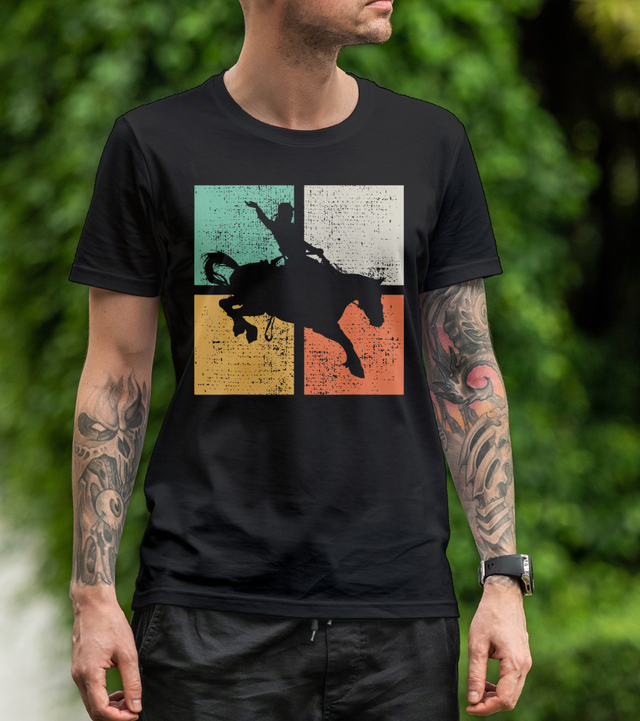 Rodeo Retro Vintage Horse Rider Eques T-Shirt