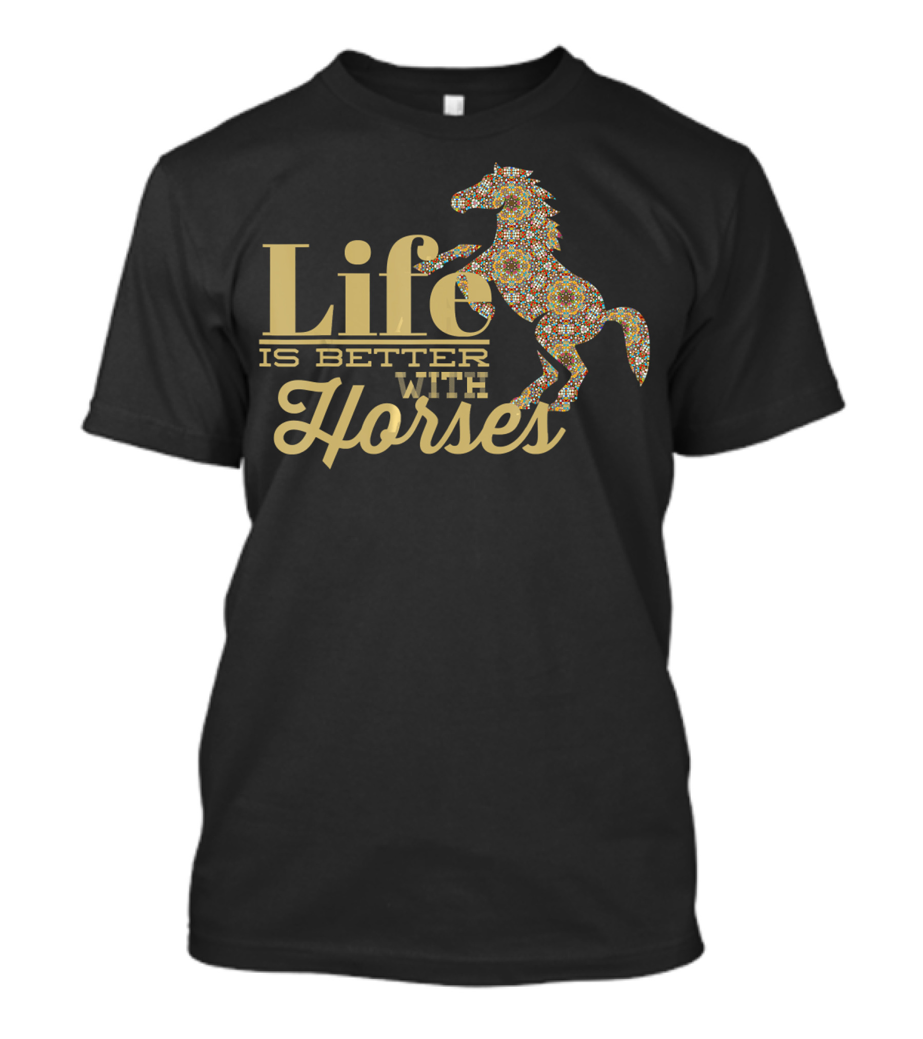 Sophisticated Life Is Better With Horses Intricate Horse T-Shirt