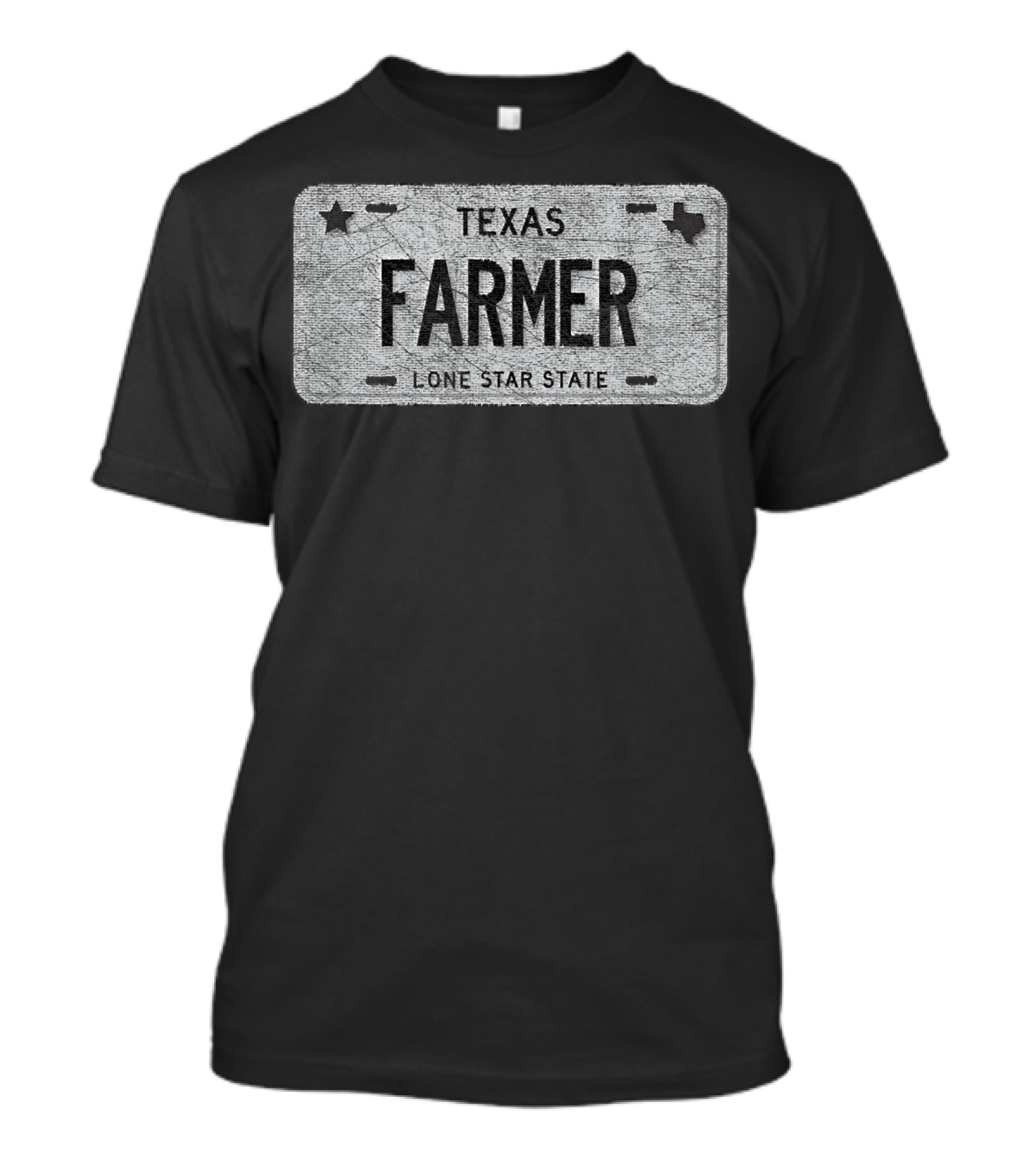 Texas Farmer License Plate Lone Star State T-Shirt