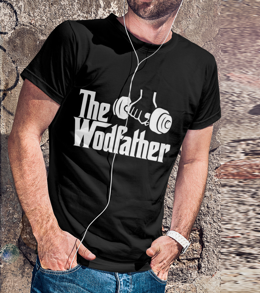 The WODFather Gym Workout Motivation Dumbbell T-Shirt
