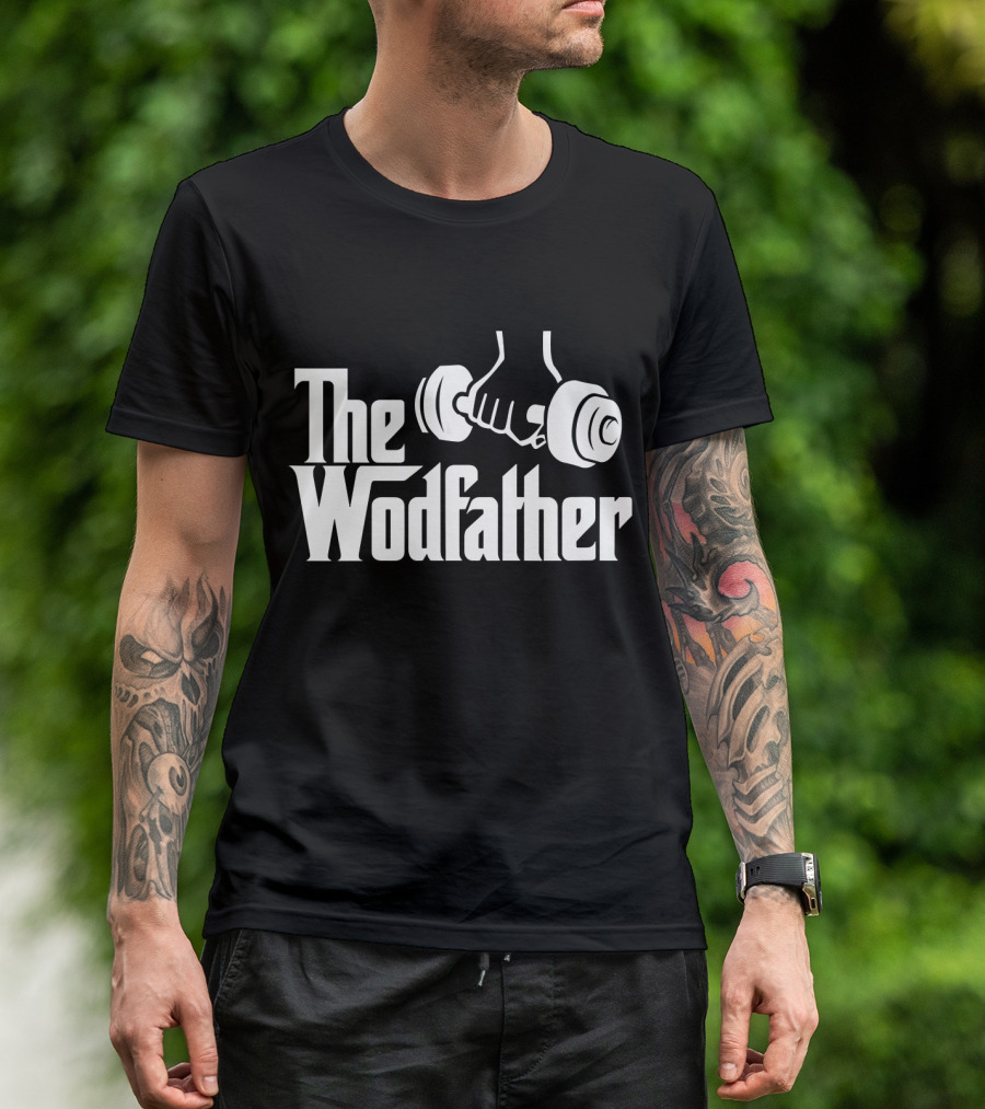 The WODFather Gym Workout Motivation Dumbbell T-Shirt