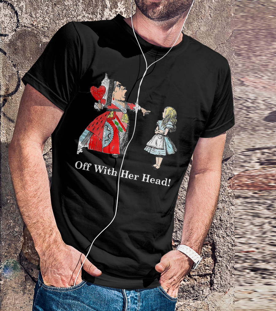 Alice And The Queen Of Hearts Off With Her Head Retro T-Shirt