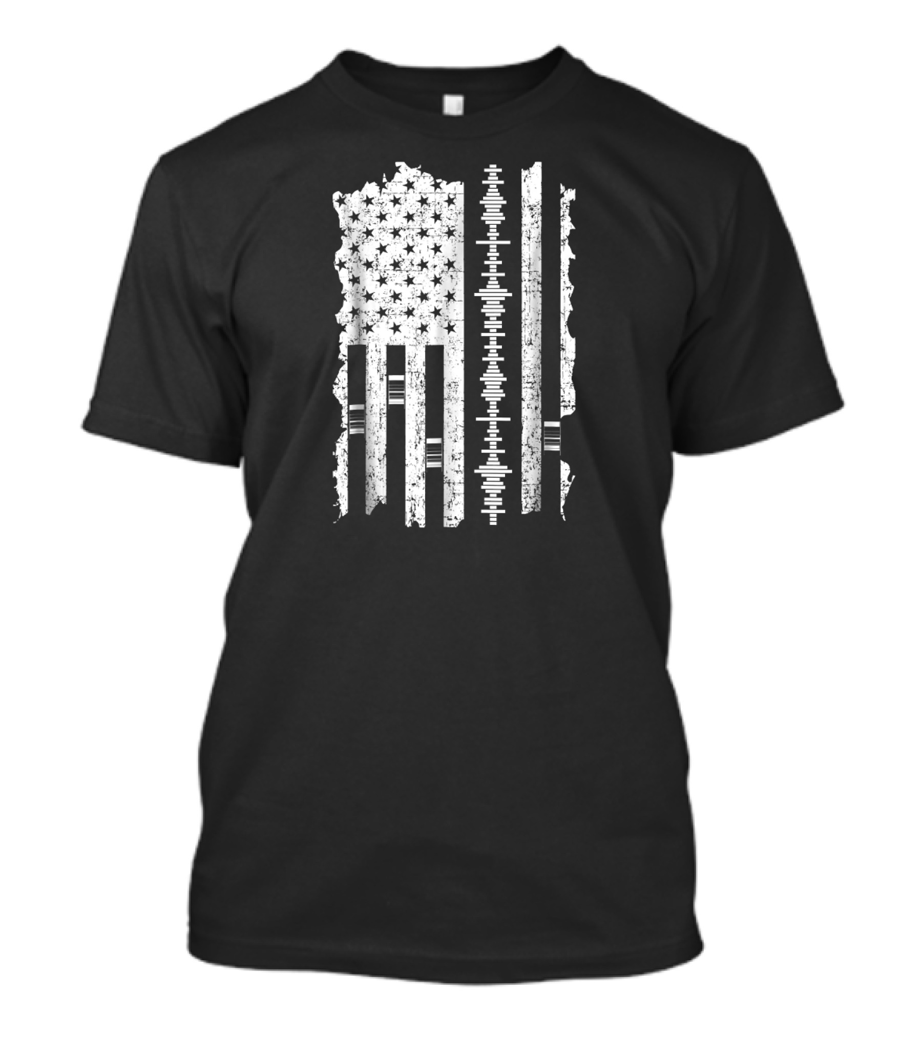 Audio Engineer Distressed American Flag T-Shirt
