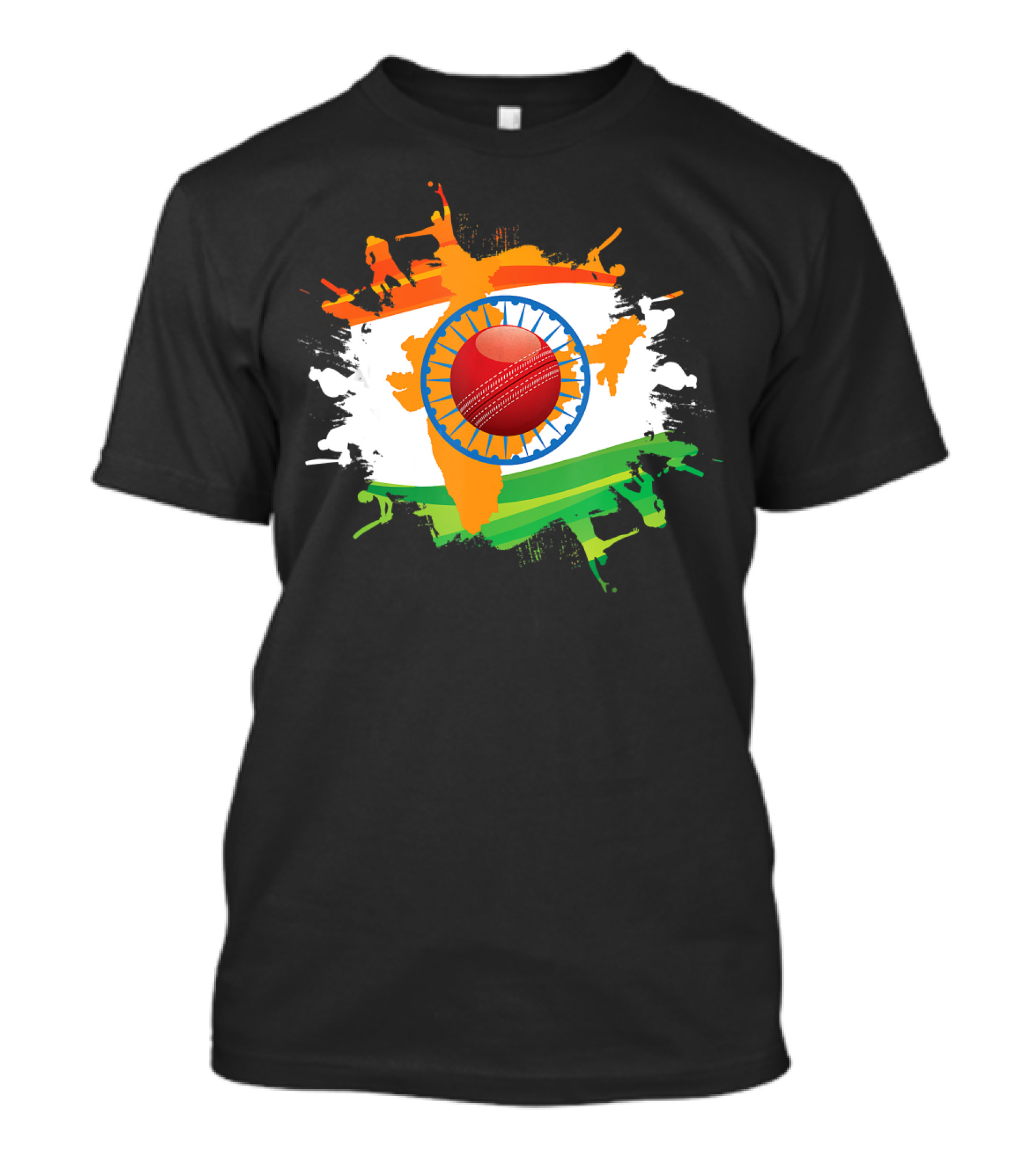 India Flag Cricket Fan Team T-Shirt