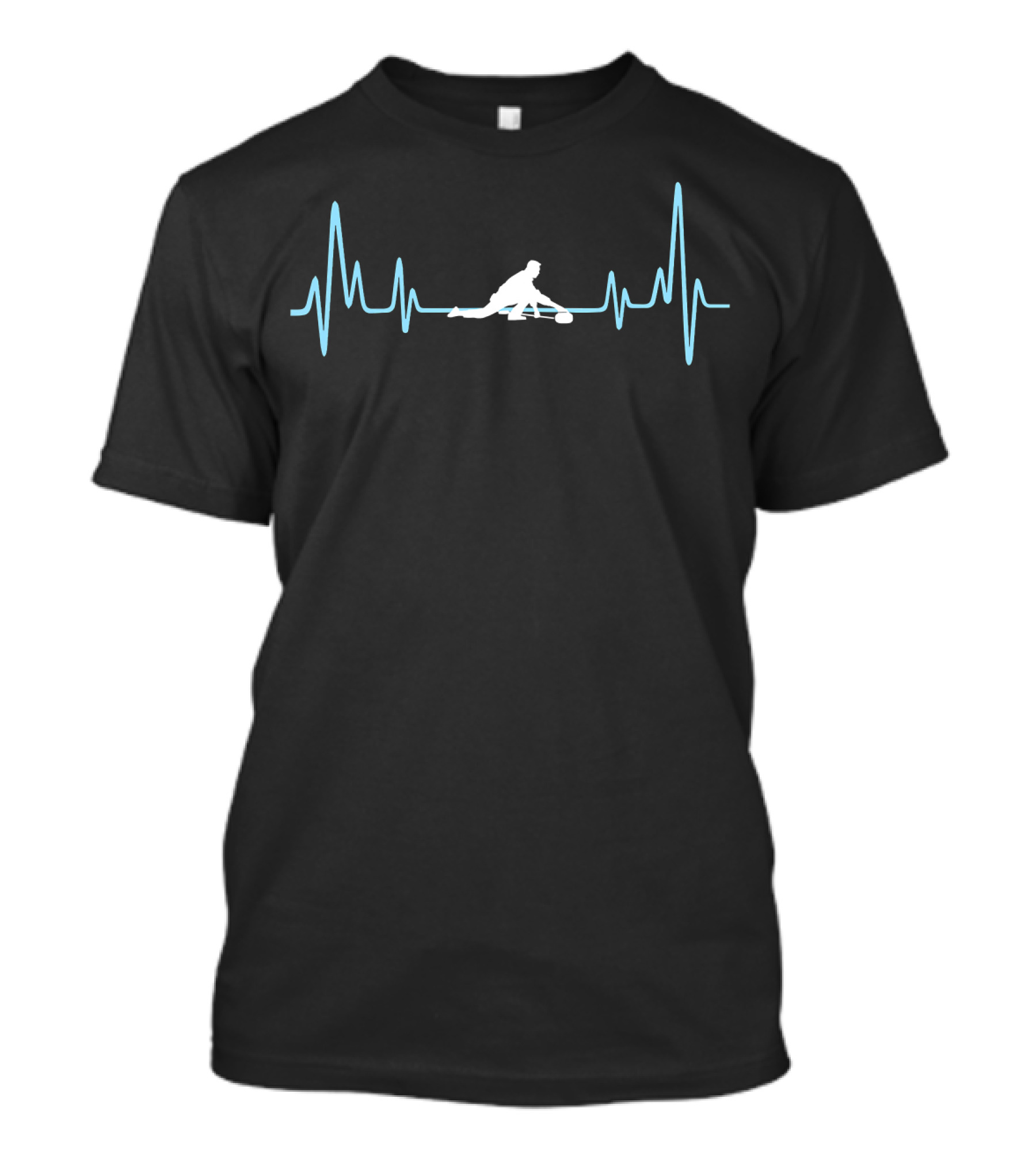 Curling Heartbeat Father T-Shirt