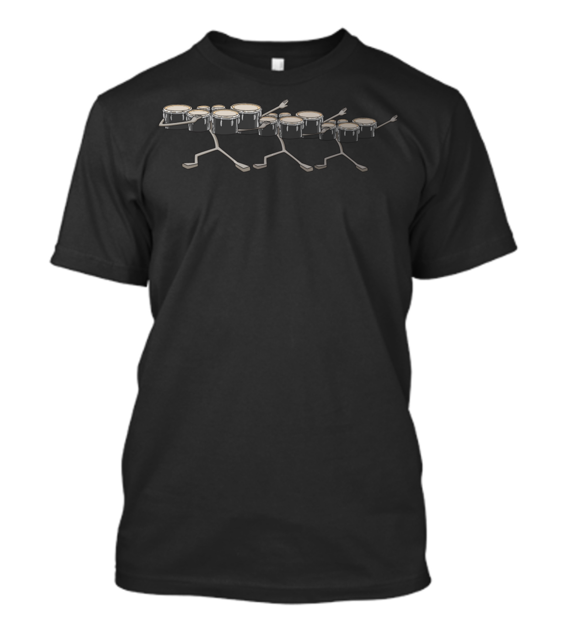 Dabbing Marching Tenor Drum Line Drums Pass T-Shirt