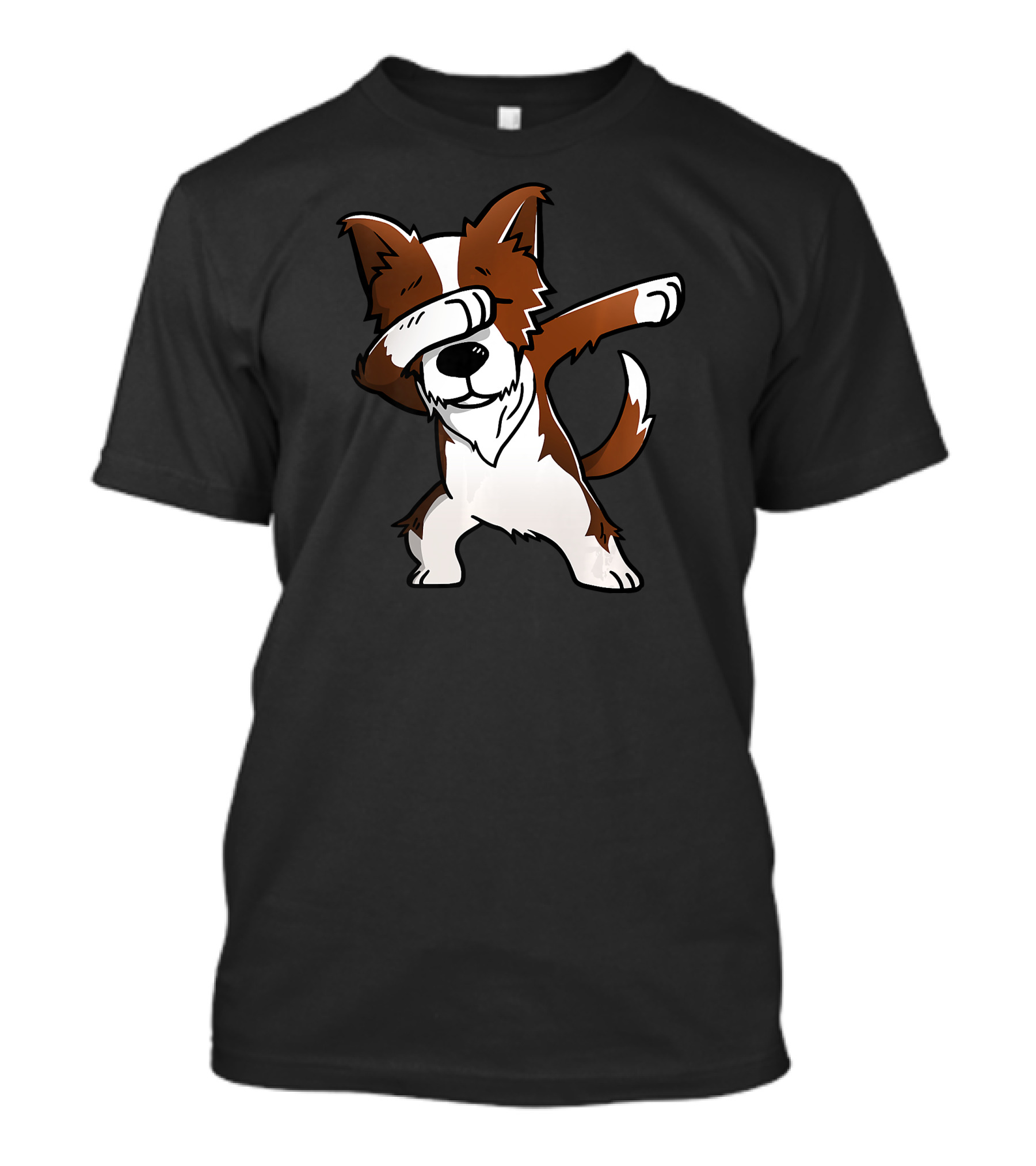 Dabbing Red Border Collie Dab Dance Canine Move T-Shirt