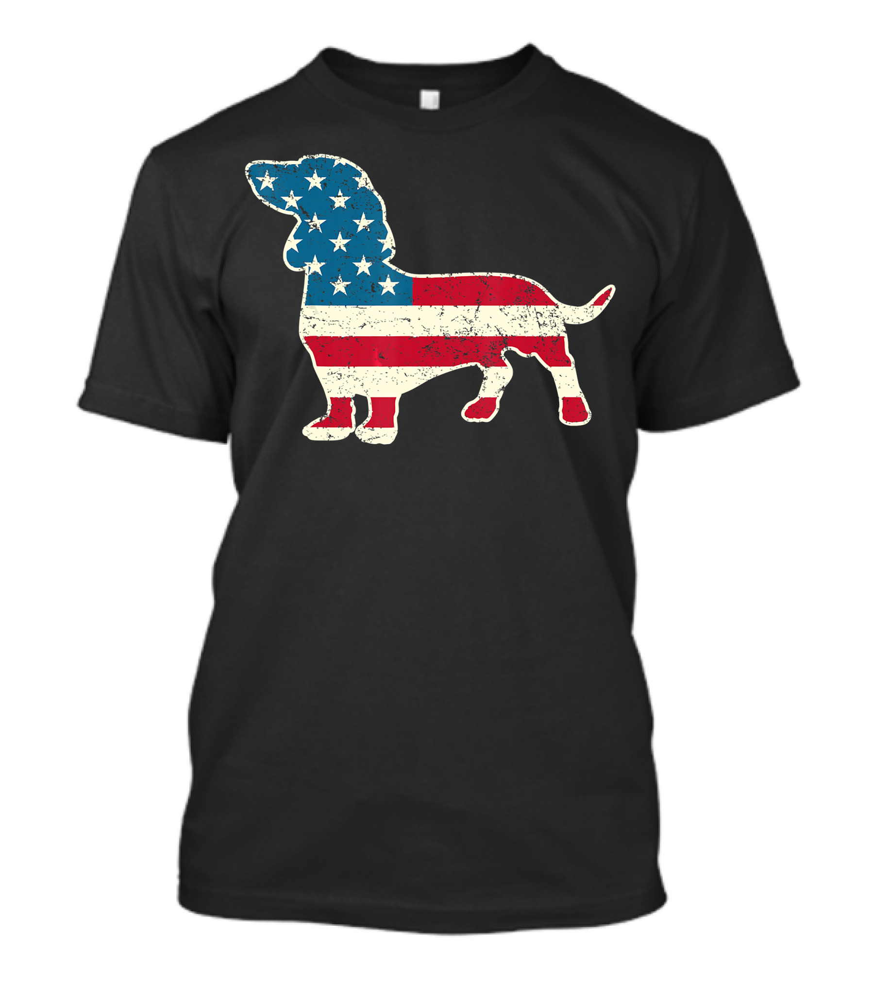 Dachshund 4th Of July American Flag T-Shirt