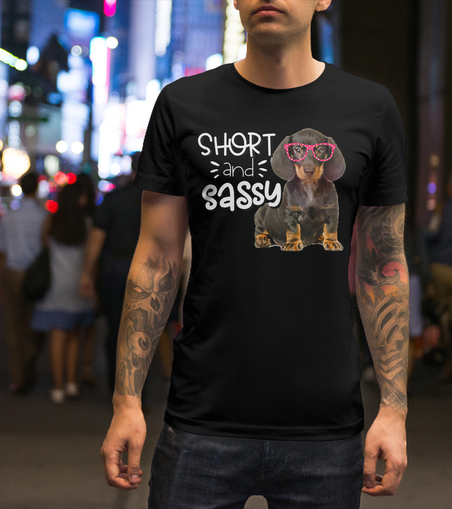 Short And Sassy Dachshund With Glasses T-Shirt