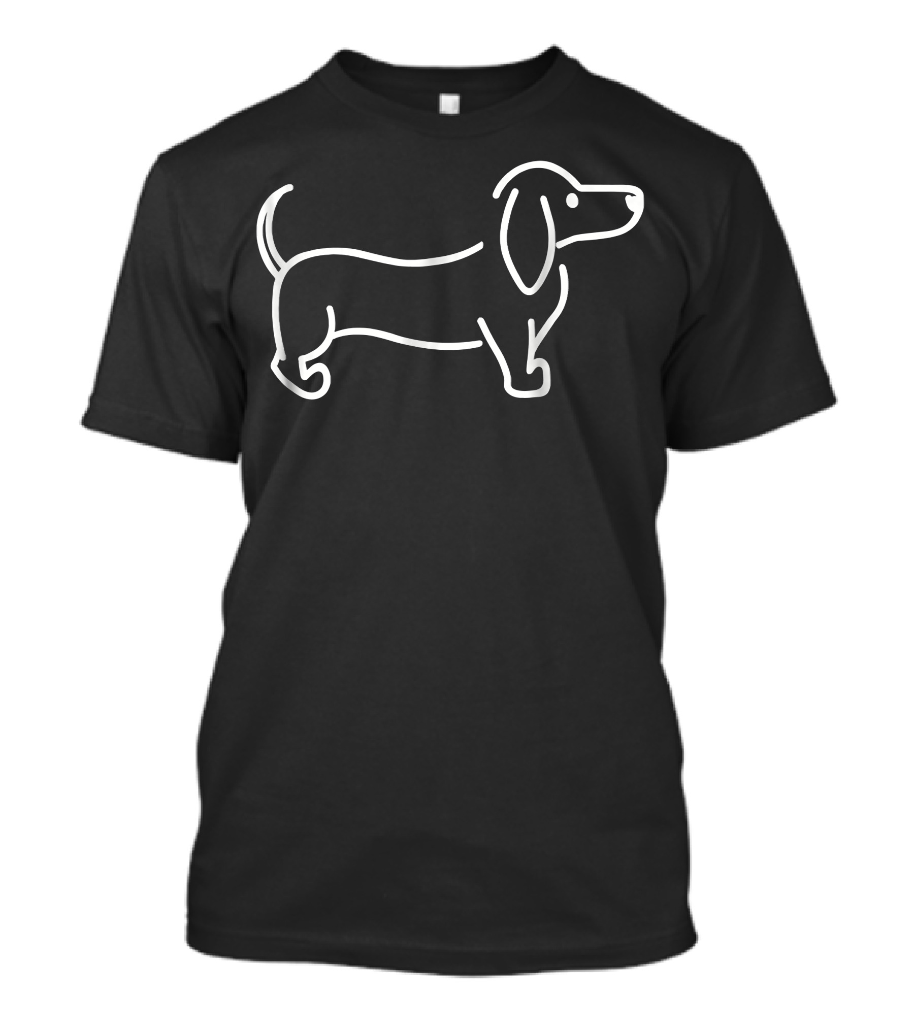 Dachshund Outline Drawing T-Shirt