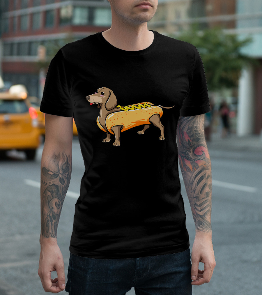 Dachshund in Hot Dog Costume Puppy Wiener Dog T-Shirt