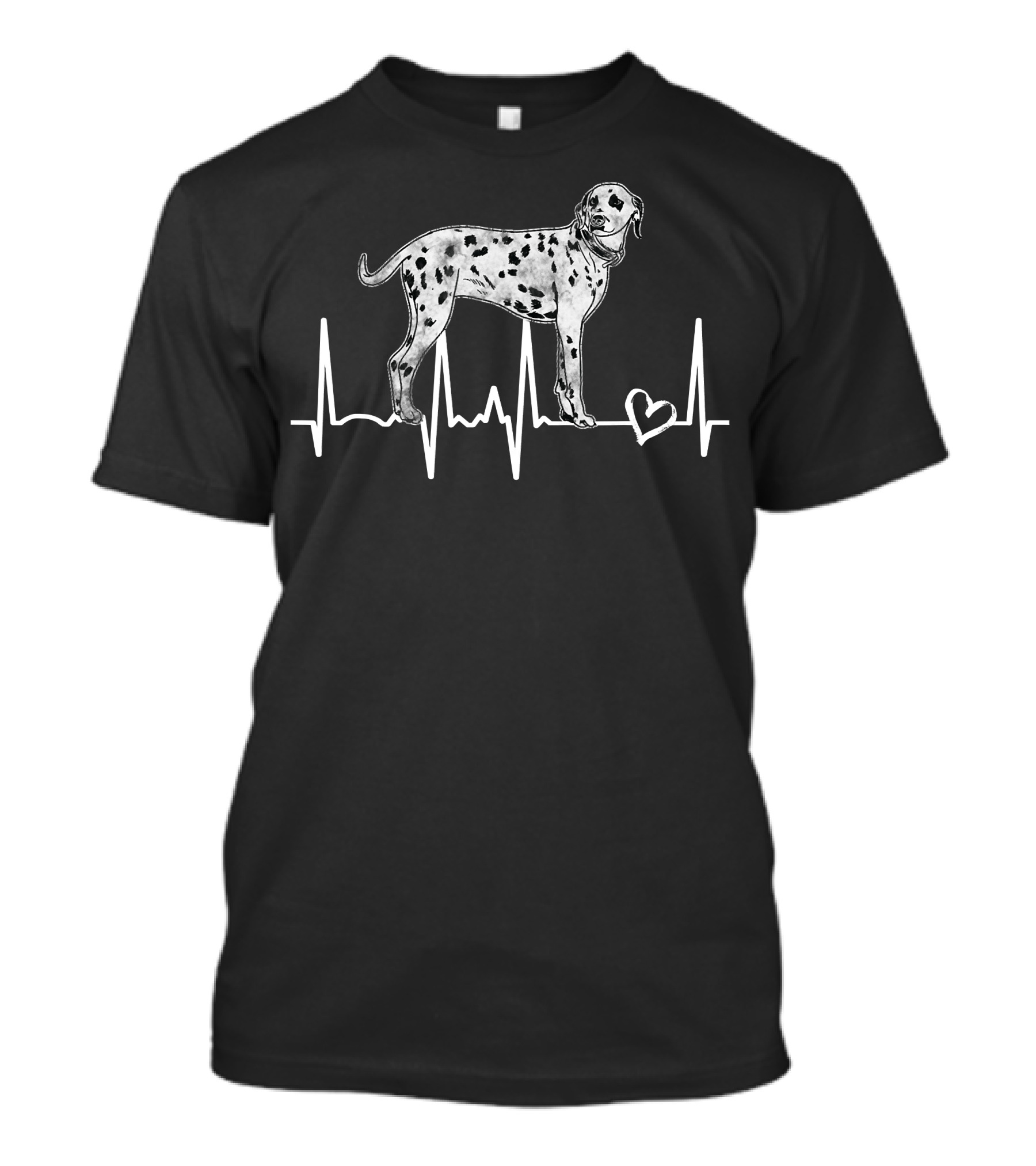 Dalmatian Heartbeat Love My Dalmatian Breed T-Shirt