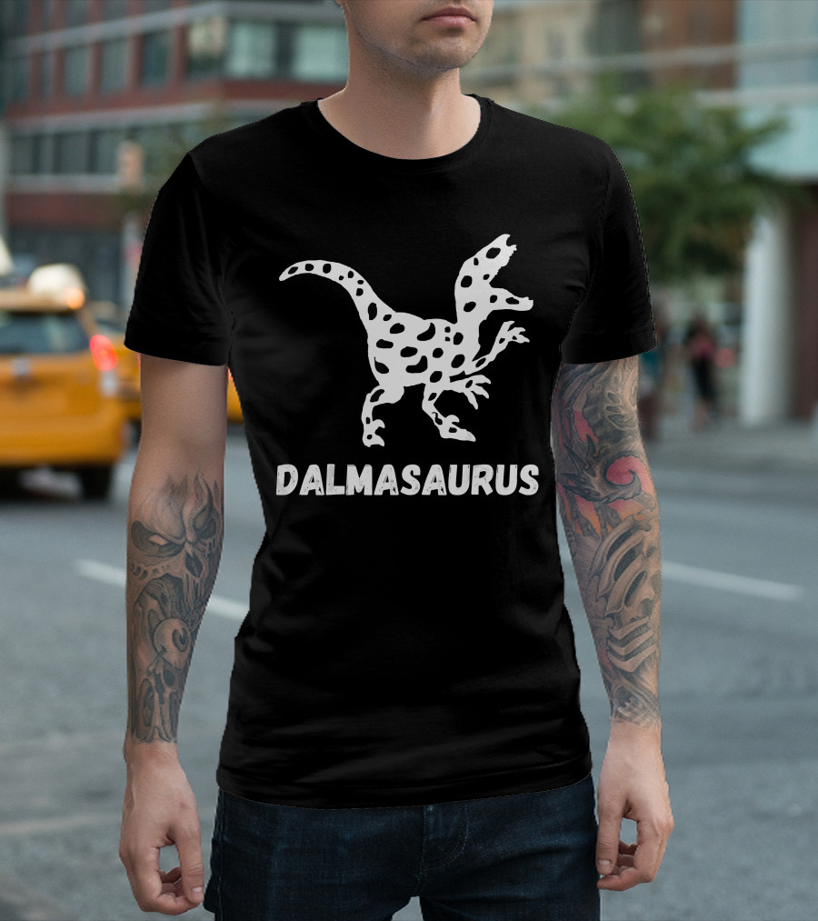 Dalmasaurus Funny Dalmatians Dog Dinosaur T-Shirt