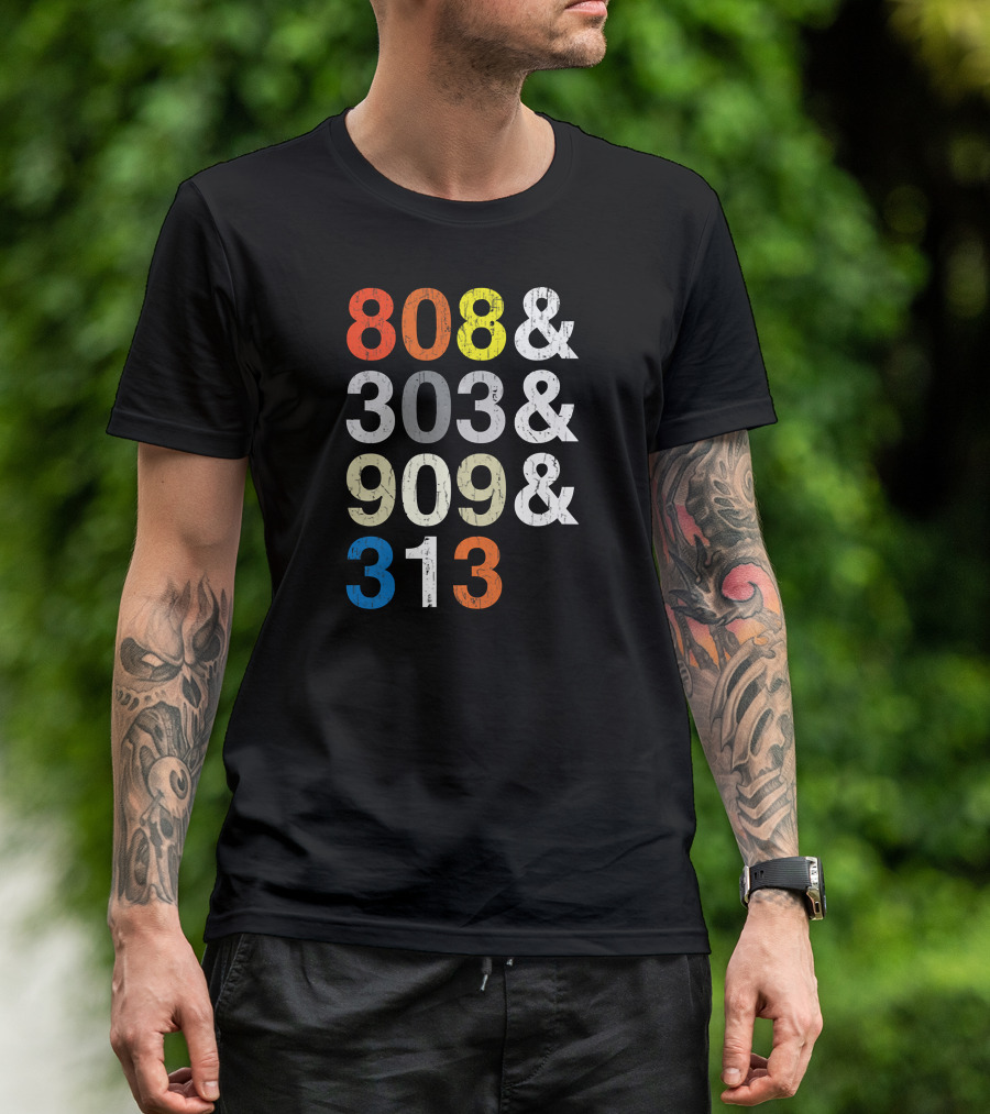 808 303 909 313 Detroit Techno Classic Drum Machines EDM T-Shirt