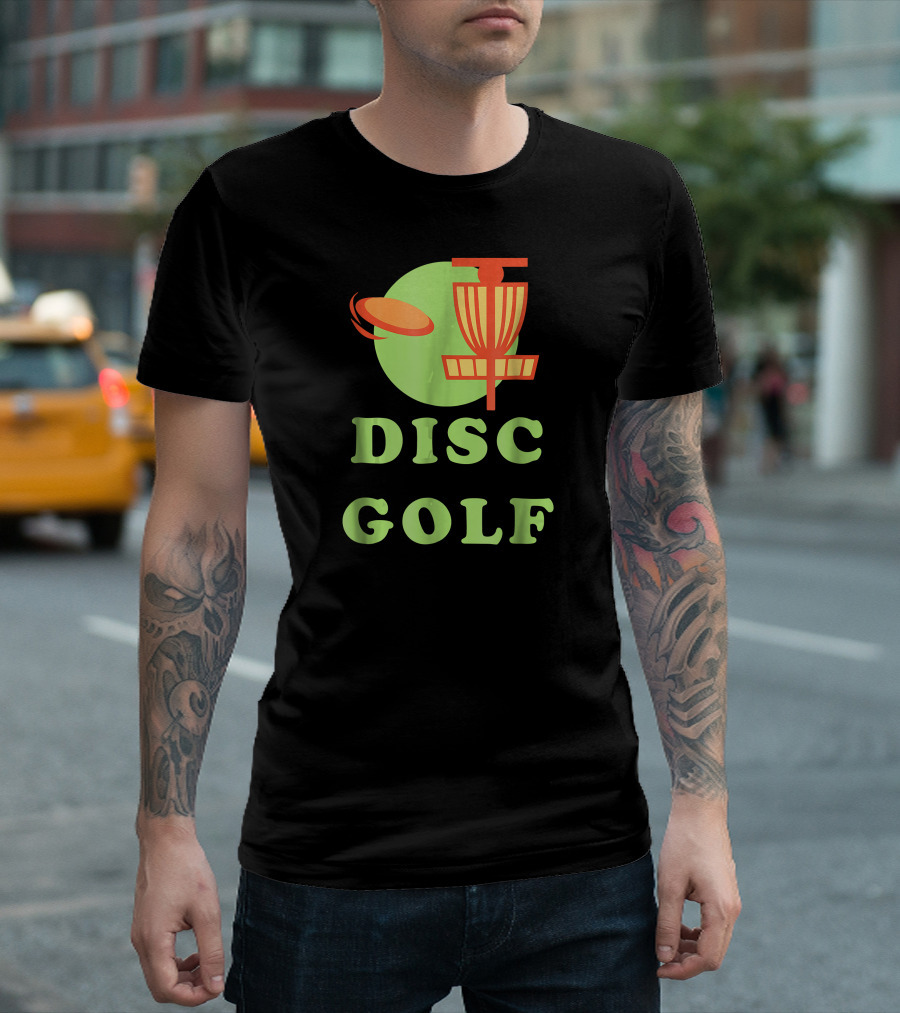 Disc Golf Frisbee Funny Discgolf Basket Moon T-Shirt