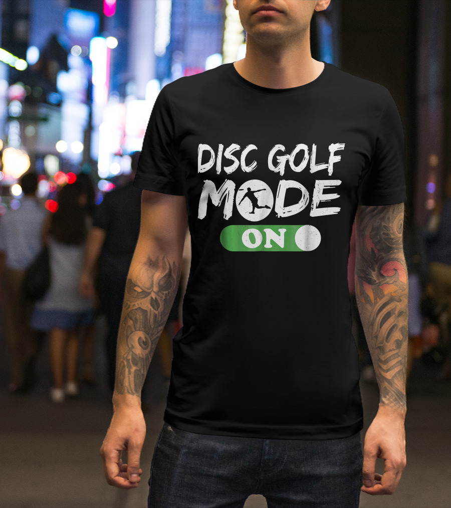Disc Golf Mode On Silhouette Player T-Shirt