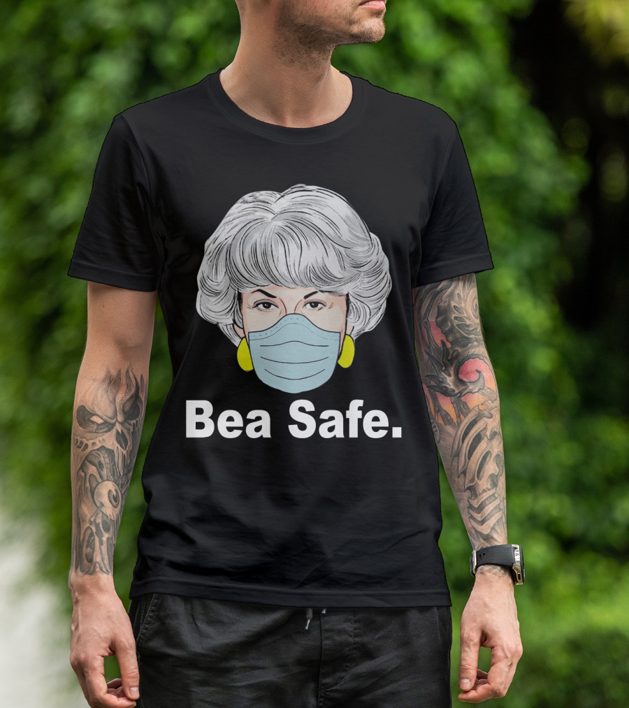 Bea Safe Masked Woman With Yellow Earrings T-Shirt