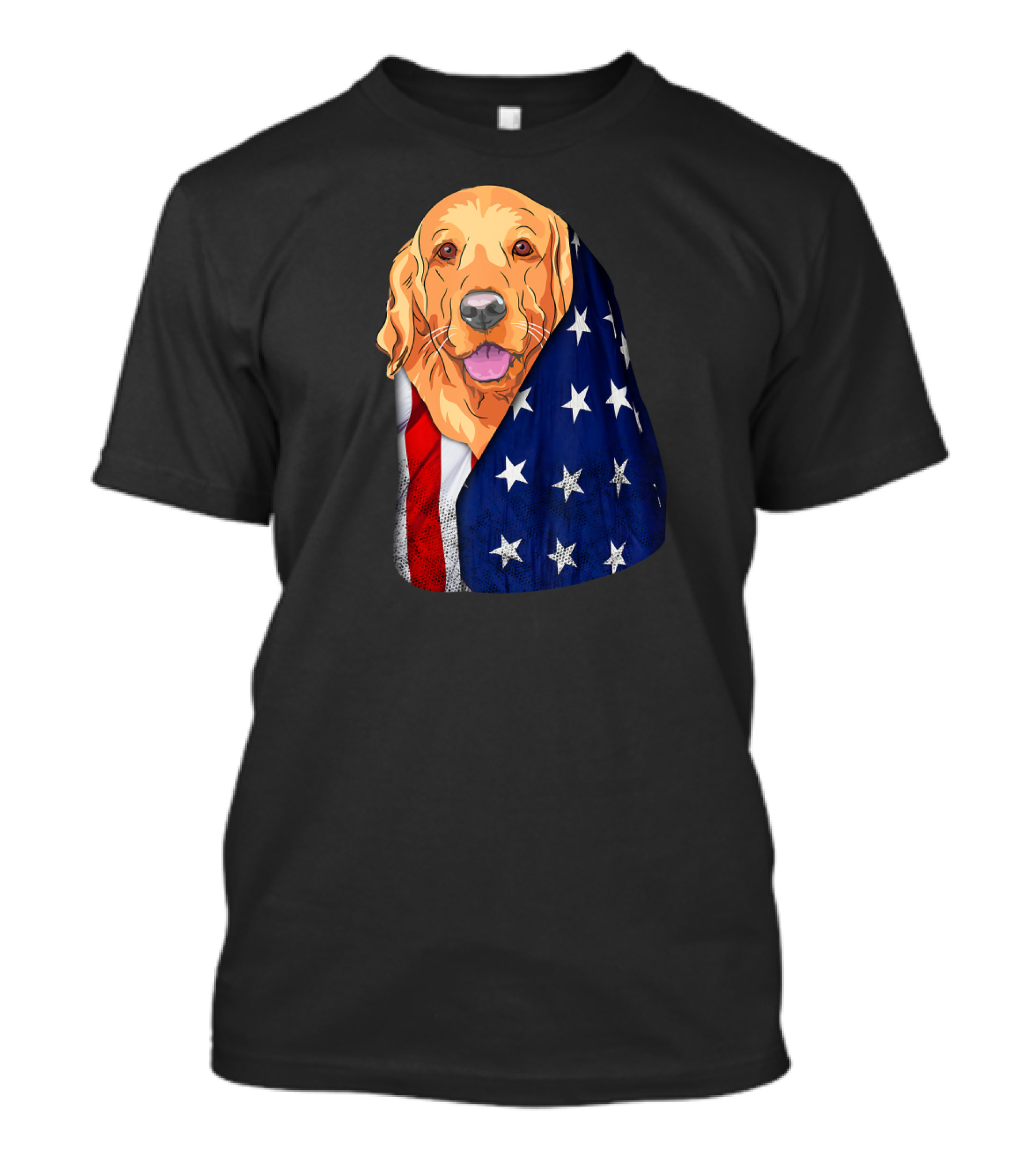4th Of July American Flag Golden Retriever Dog Patriotic T-Shirt