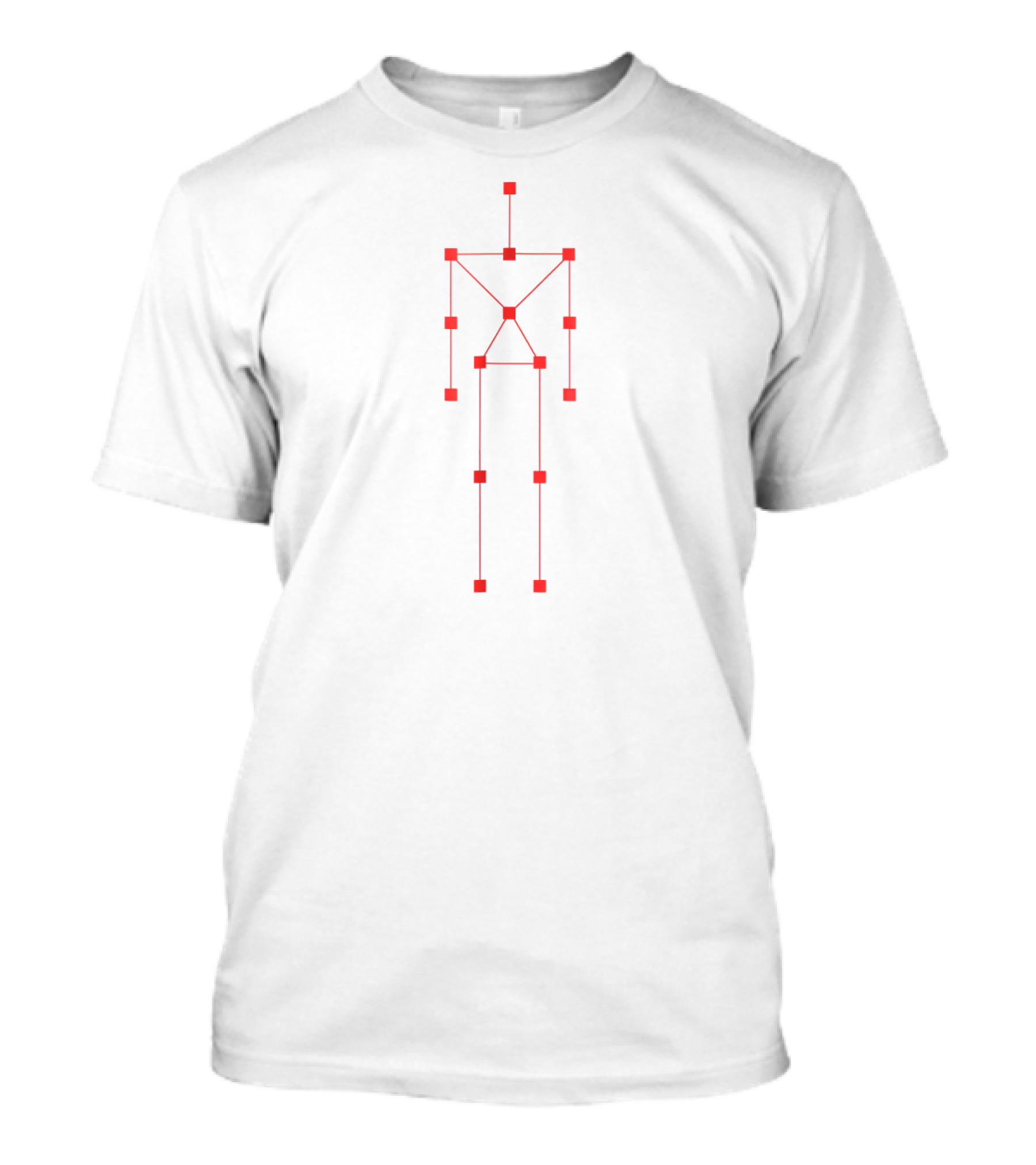 Anomaly Detected Ghost Hunting Stick Figure Nodes Lines T-Shirt