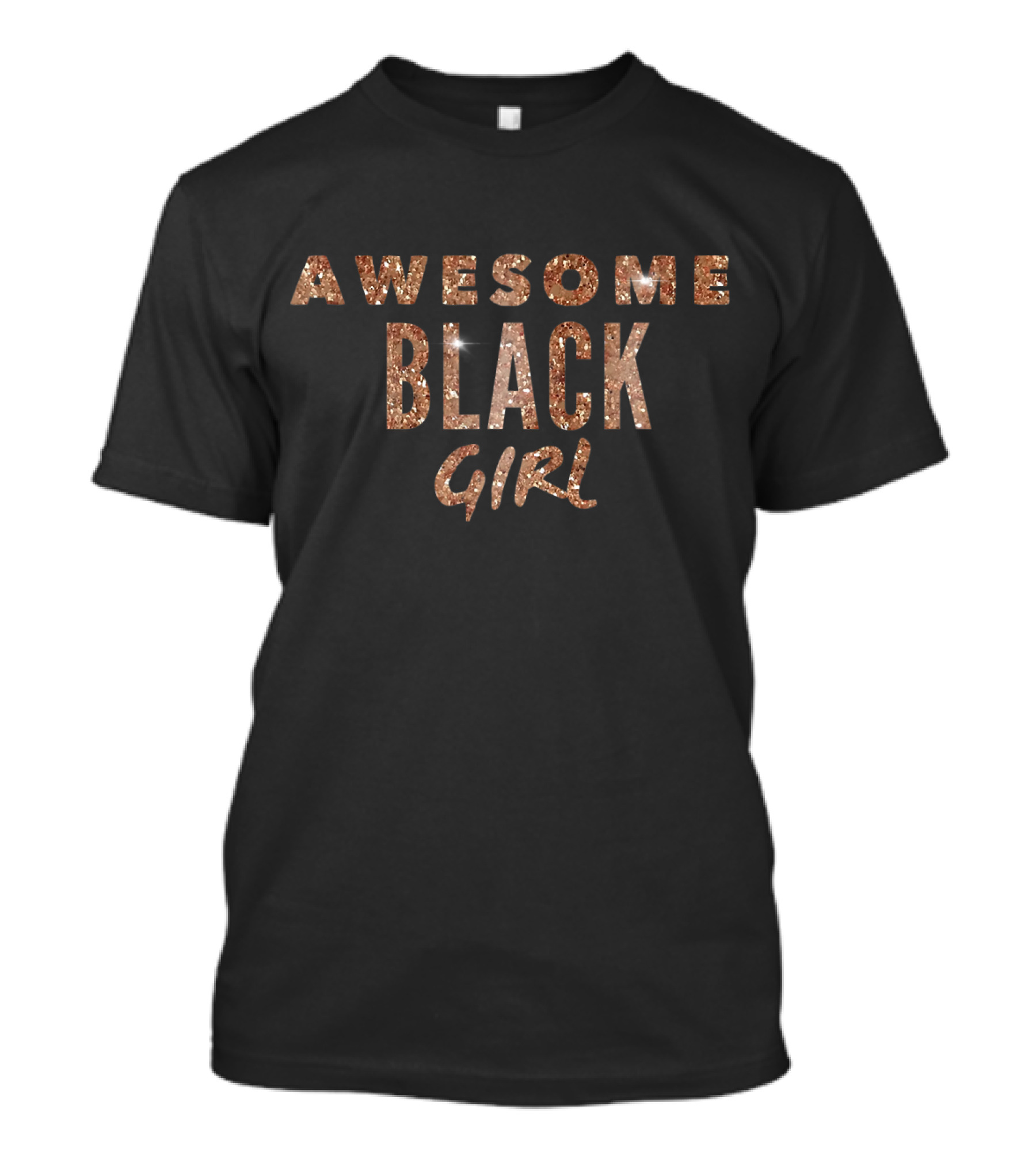 Awesome Black Girl Sparkle T-Shirt