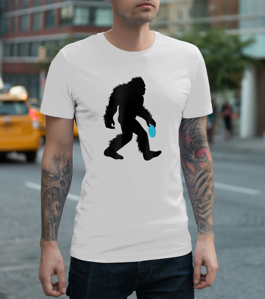 Bigfoot Sasquatch Frisbee Flying Disc T-Shirt